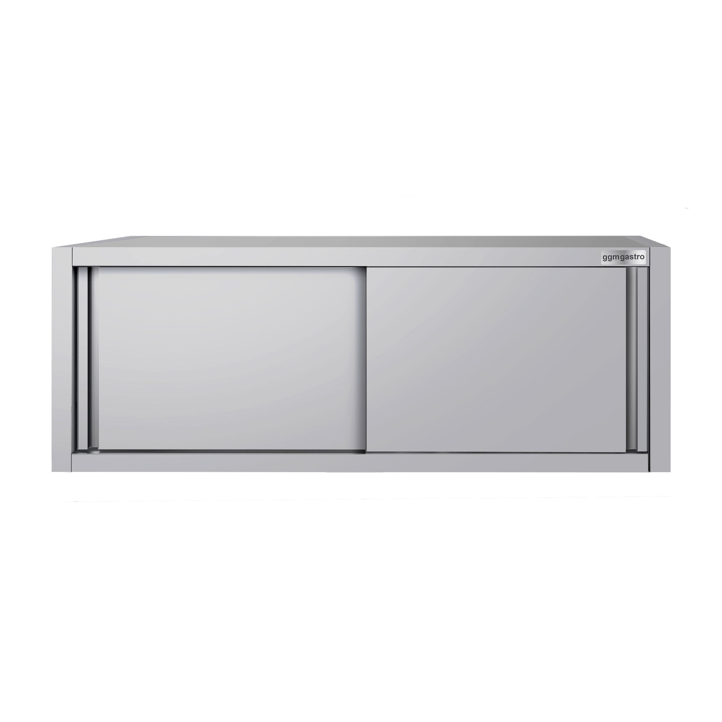 ECO stainless steel wall cabinet - 2000 mm - with sliding door - height 650 mm