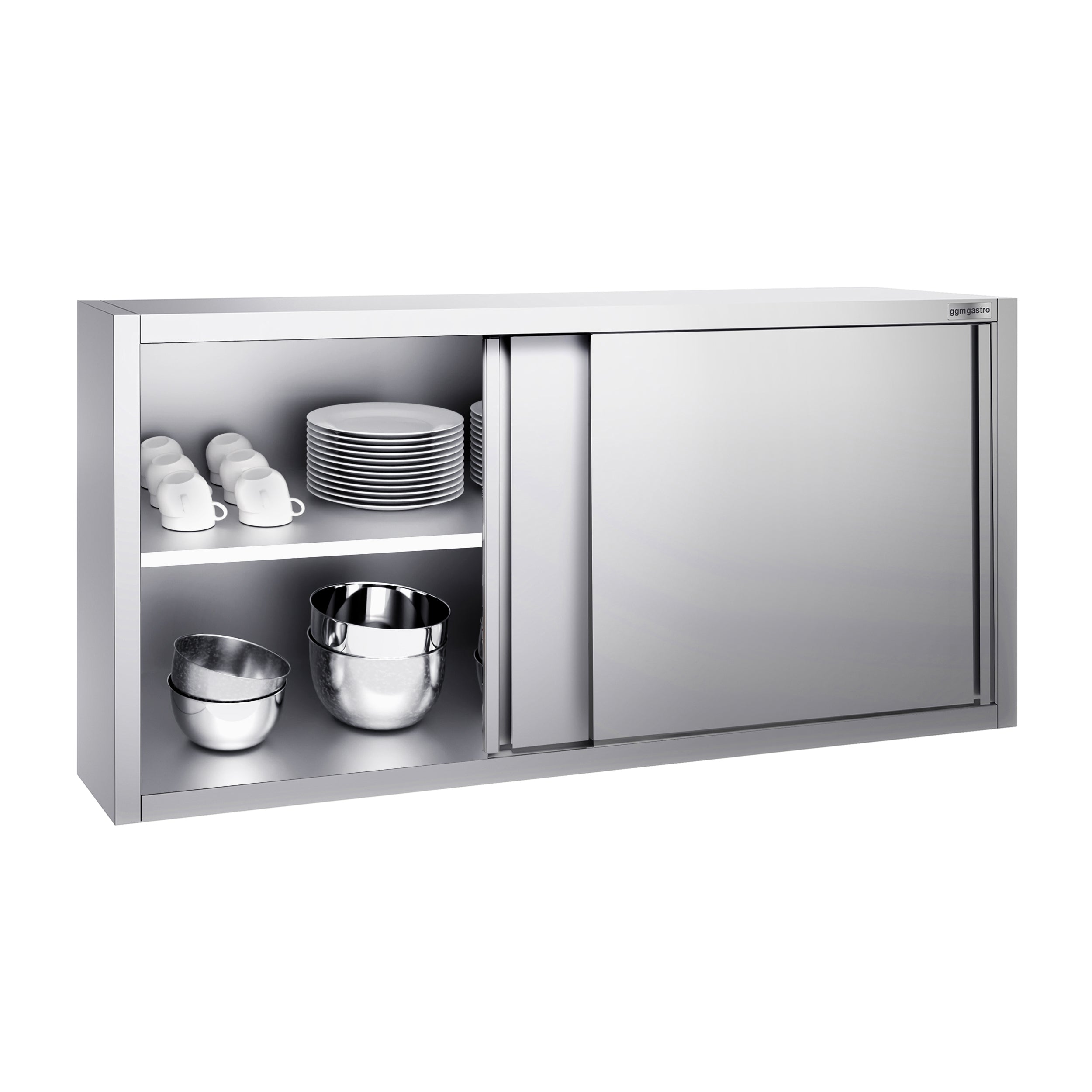 Wall mounted cabinet 2.0 m - 0.8 m high - with sliding door