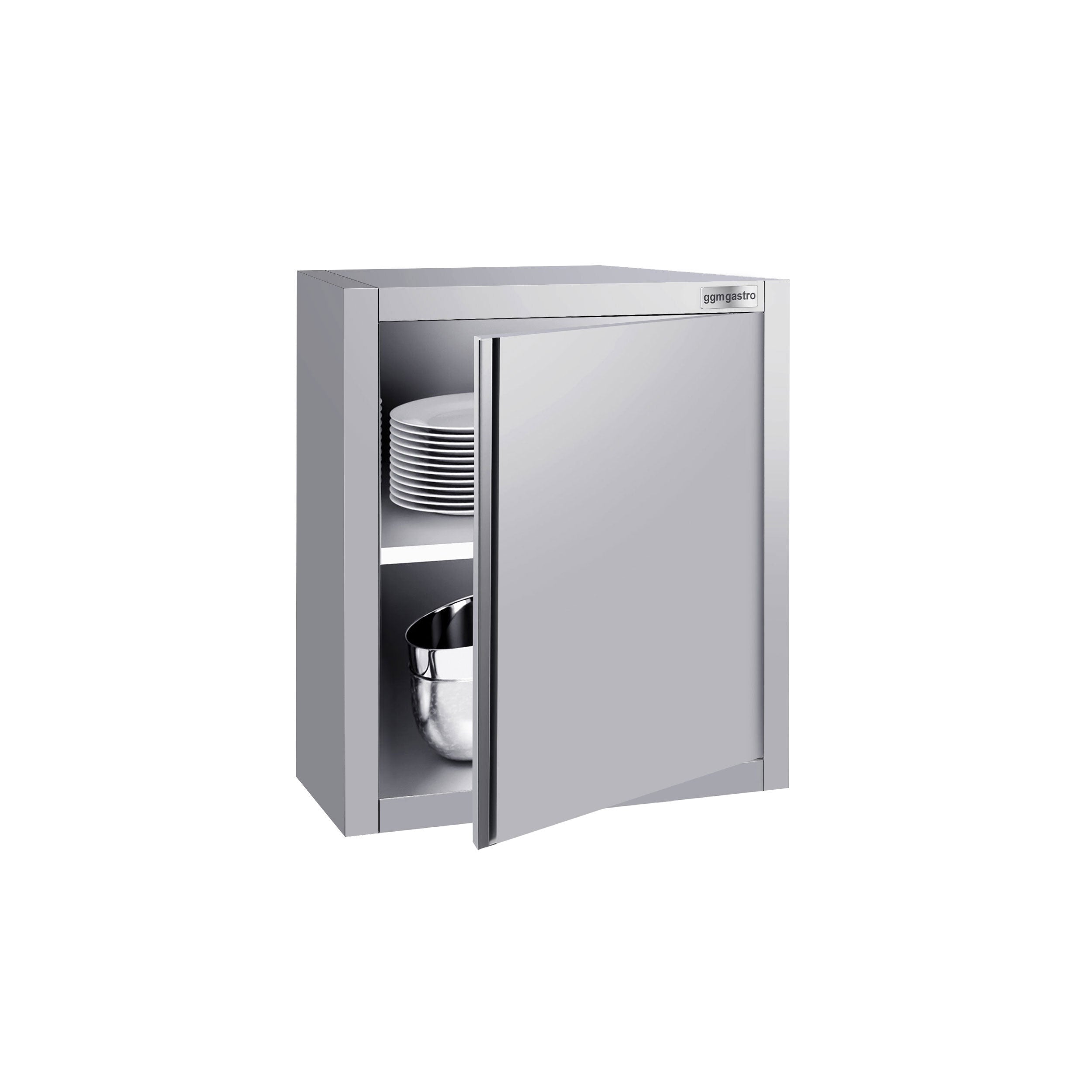 ECO stainless steel wall cabinet - 600 mm - with hinged door - height 650 mm