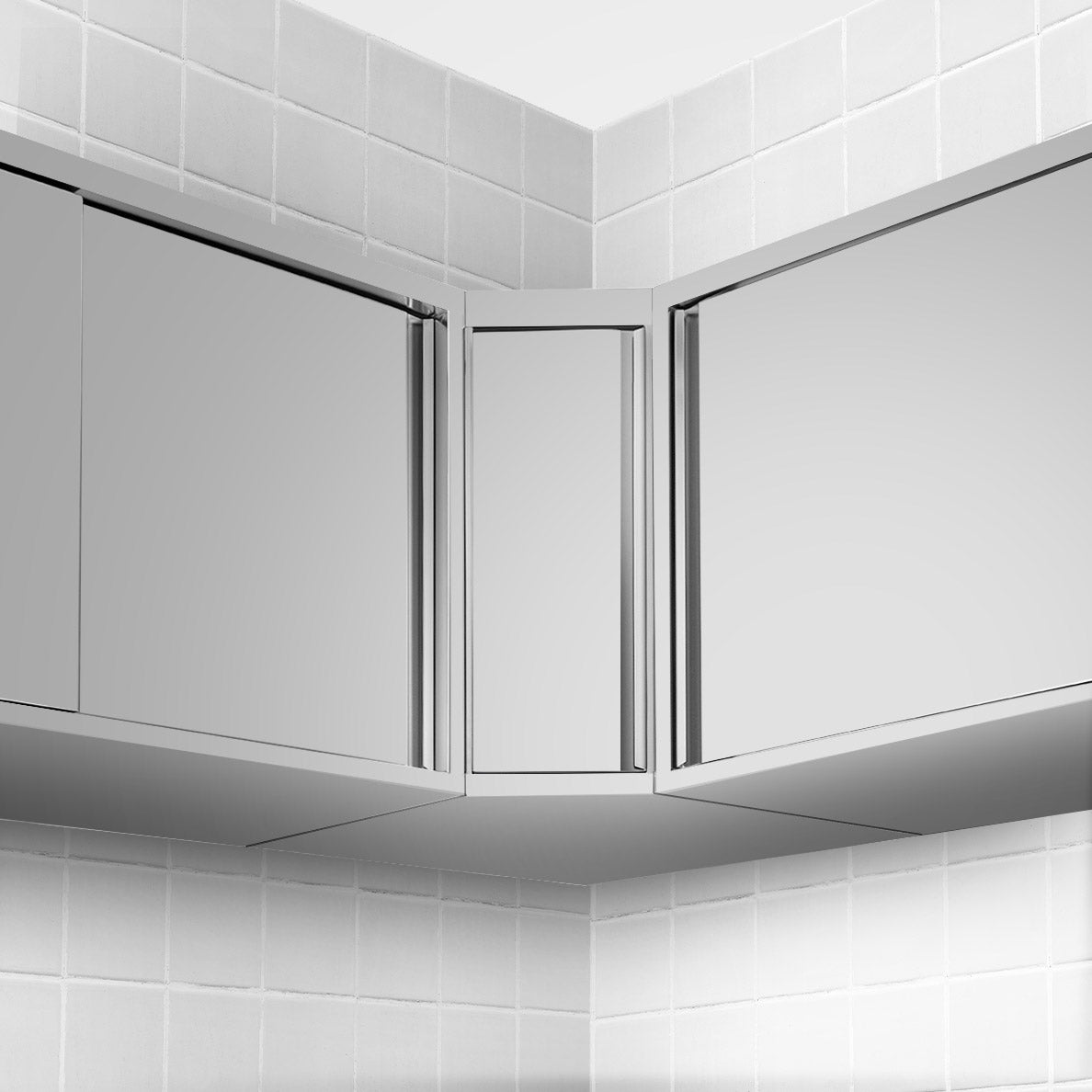 Corner wall-mounted cabinet 0.7 m - with double door 0.65 m high