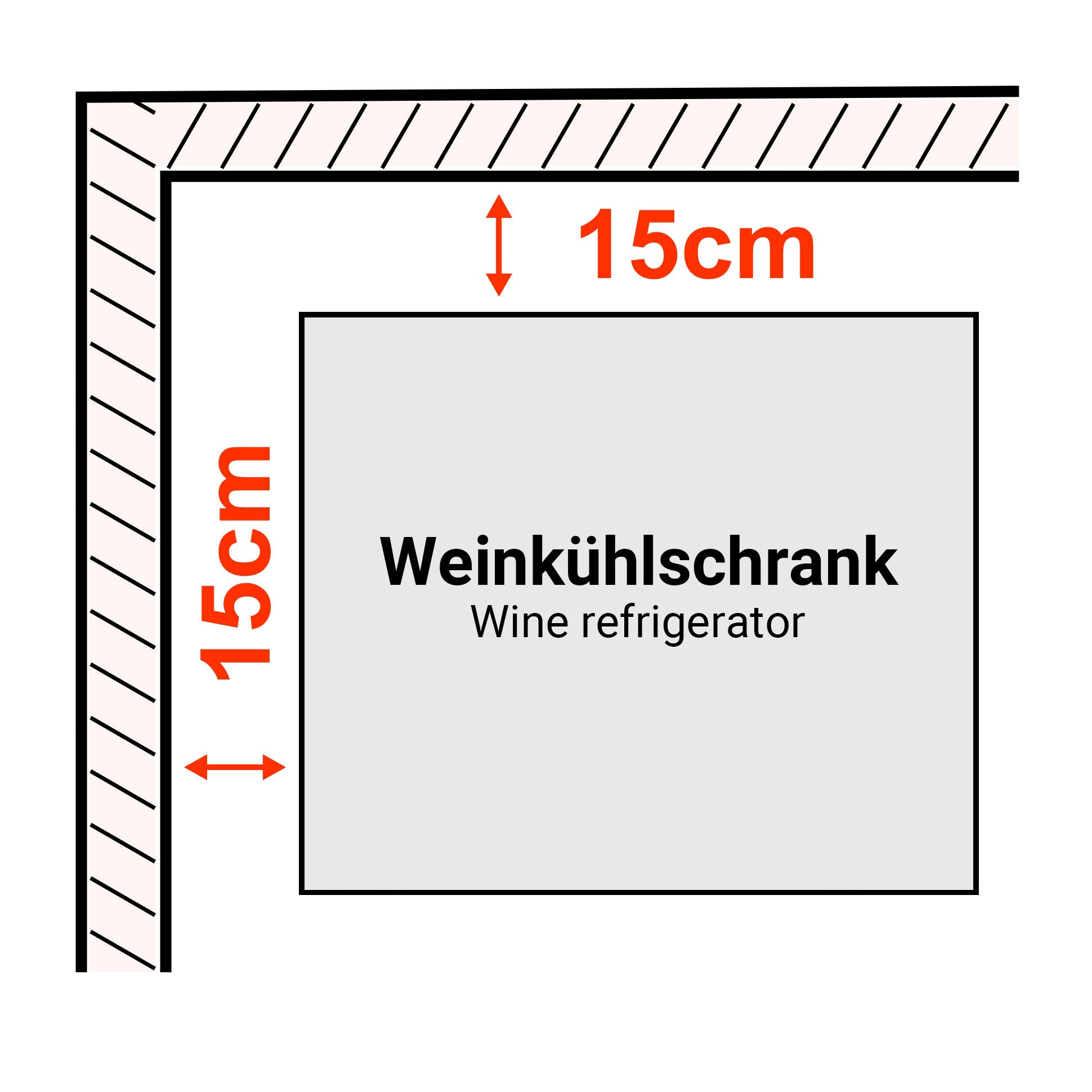 Wine refrigerator - 2 climate zones - 89 liters - max. 33 bottles