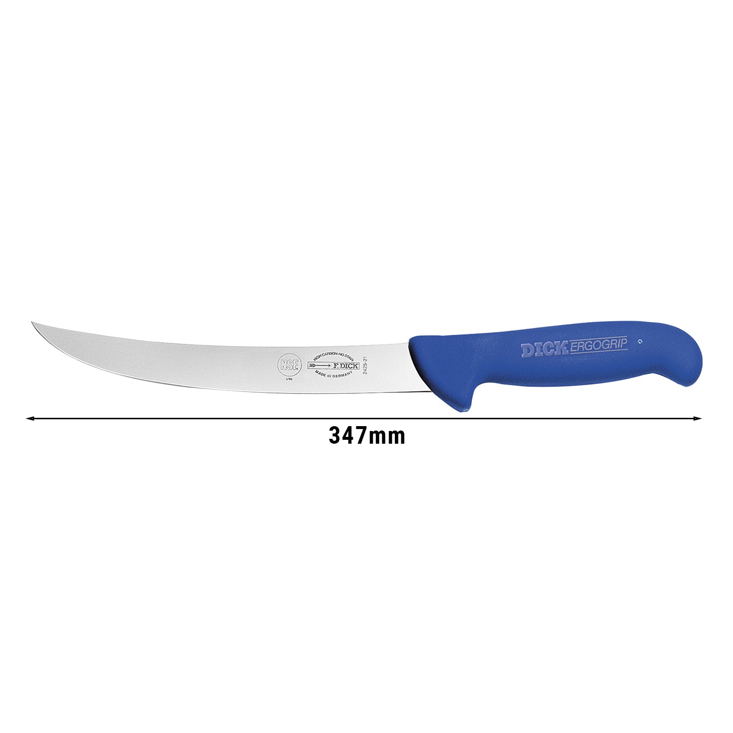 F. Нож за рязане DICK 21 см, синя дръжка (стандартен)