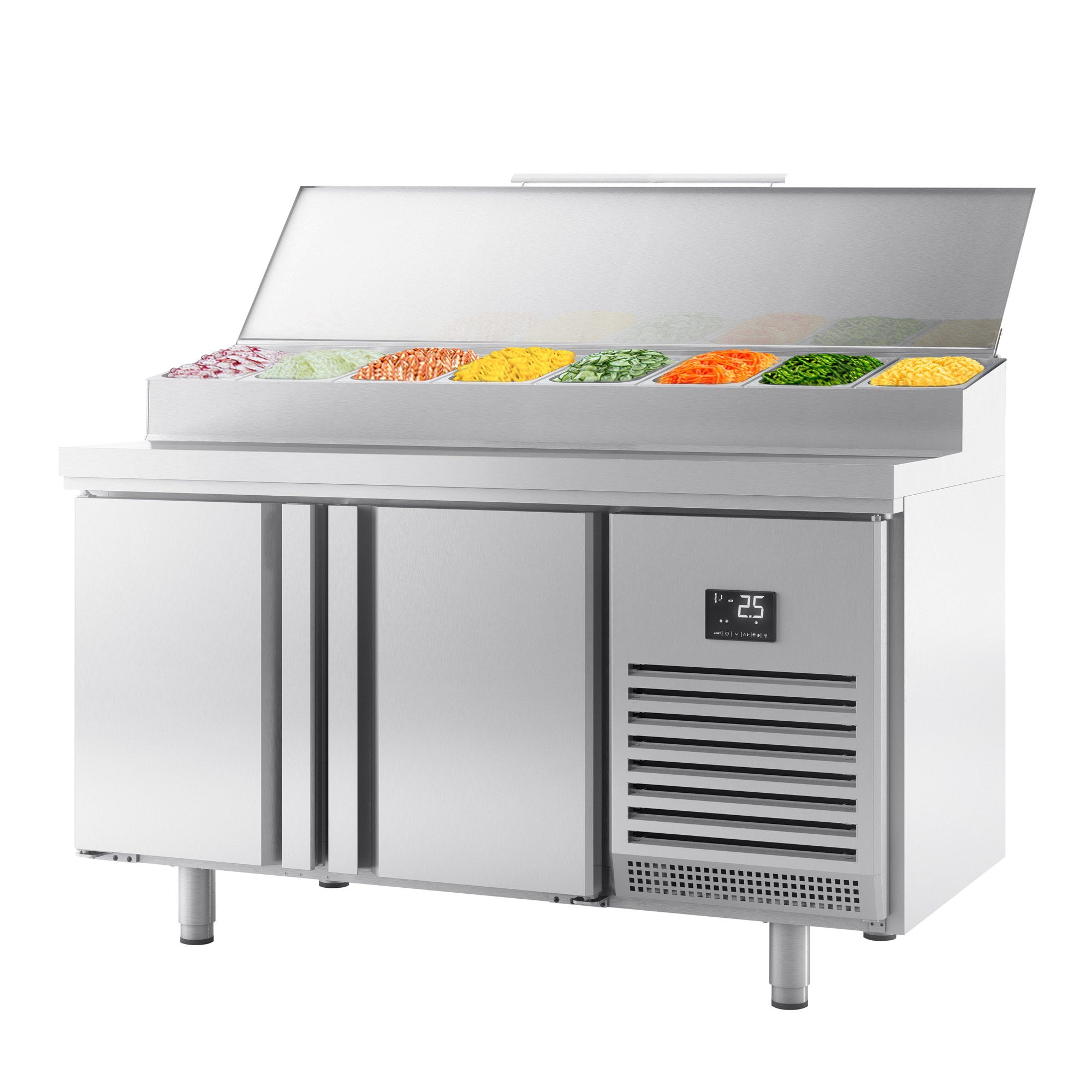 Refrigerated preparation table - with 3 doors