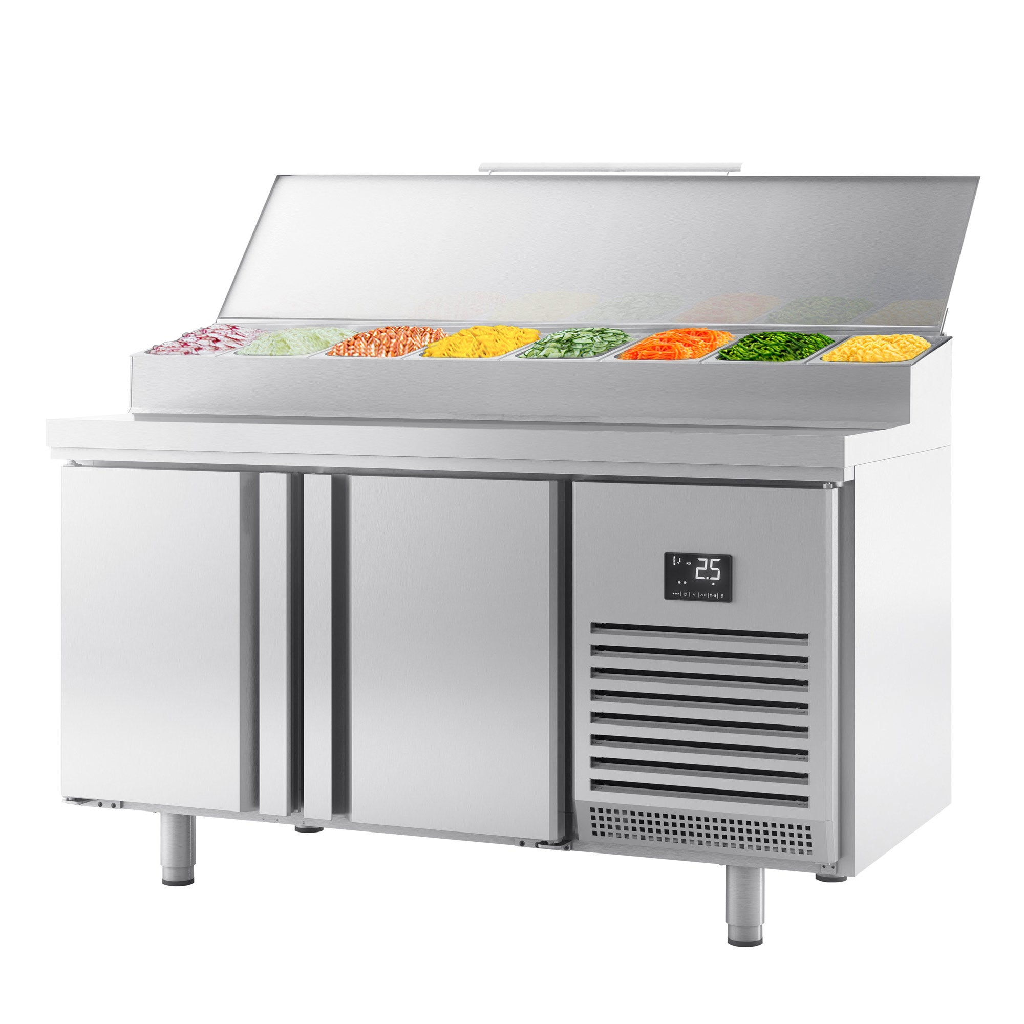 Refrigerated preparation table (GN) - with 2 doors