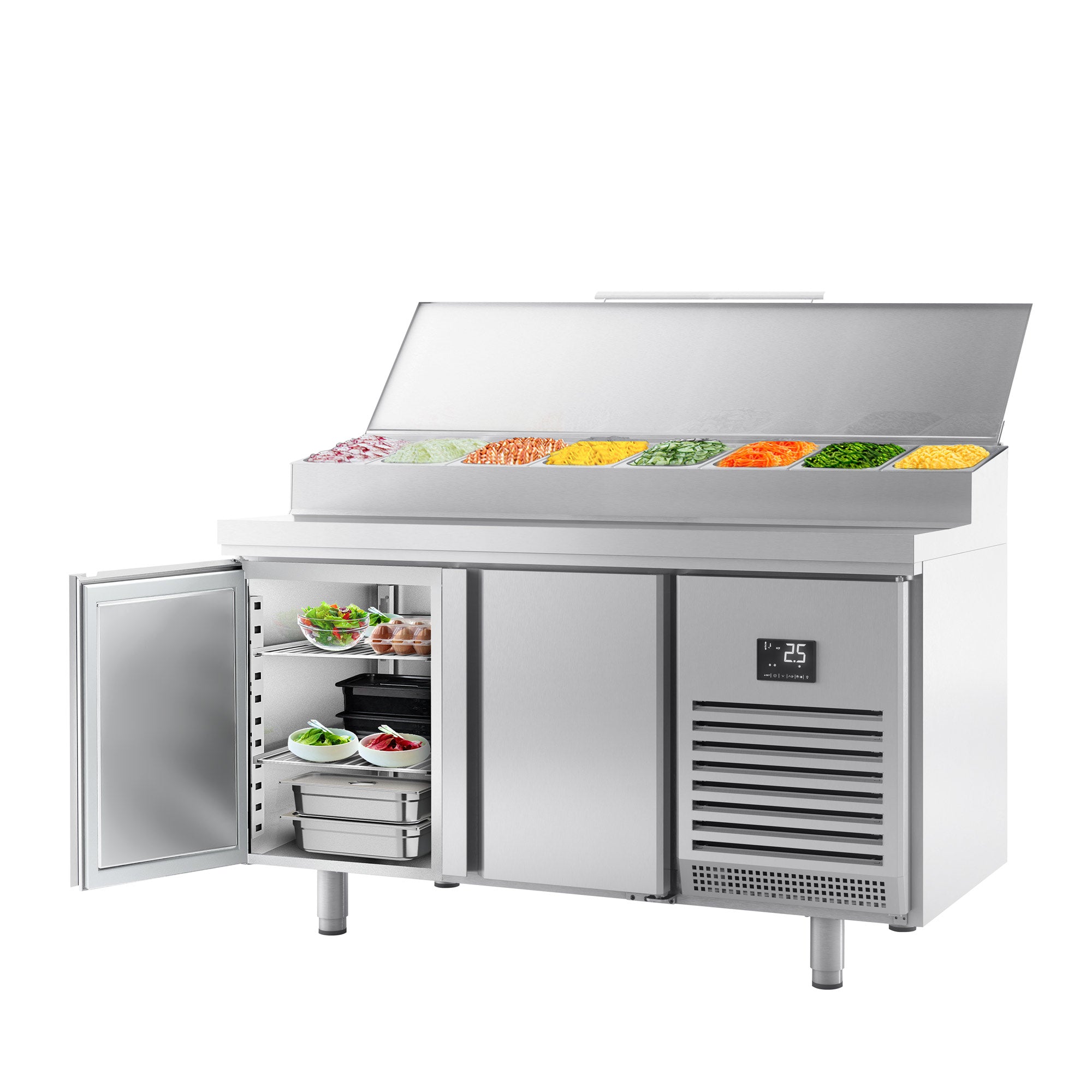 Refrigerated preparation table (GN) - with 2 doors