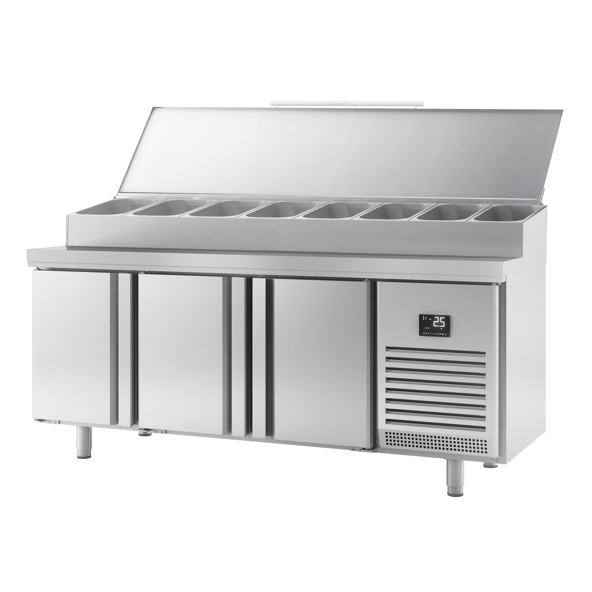 Refrigerated preparation table - with 3 doors