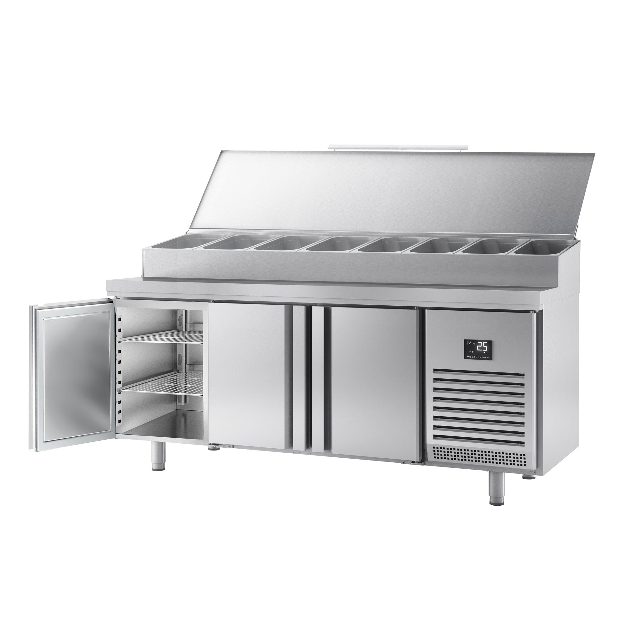 Refrigerated preparation table - with 3 doors