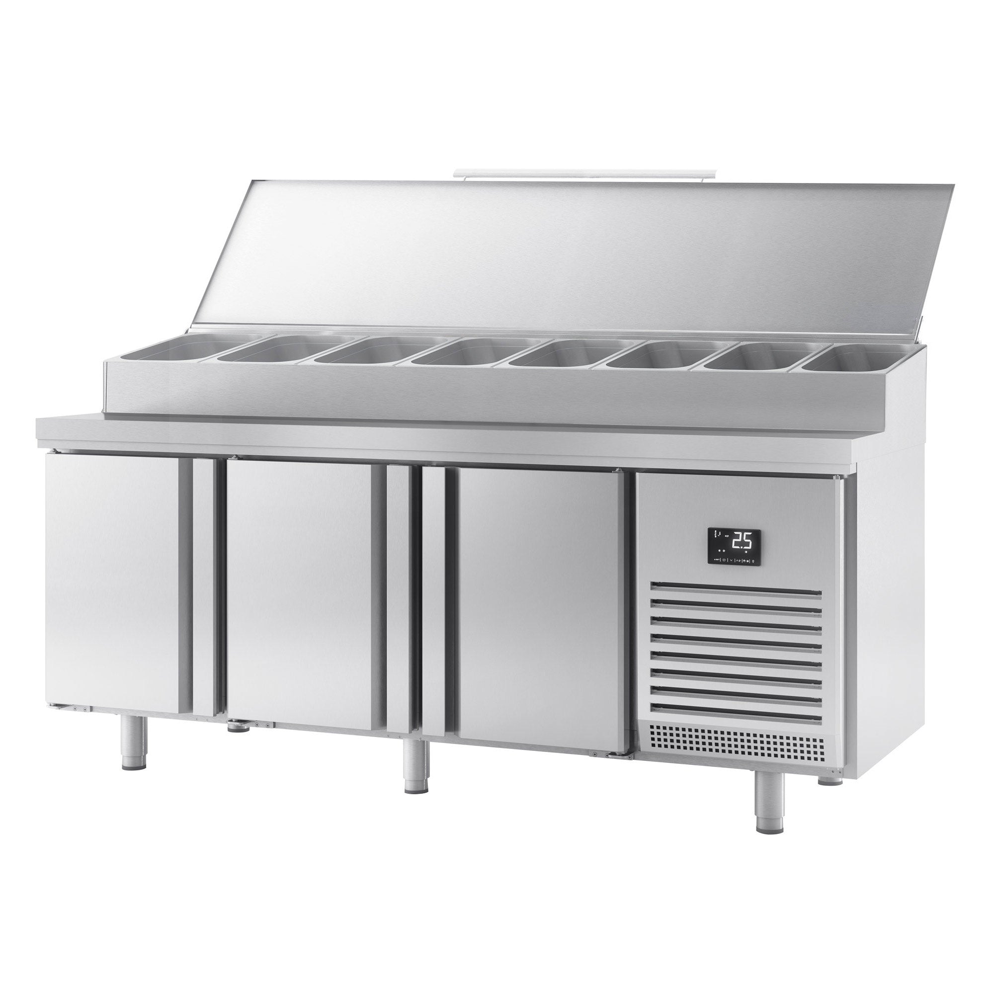 Refrigerated preparation table (GN) - with 3 doors