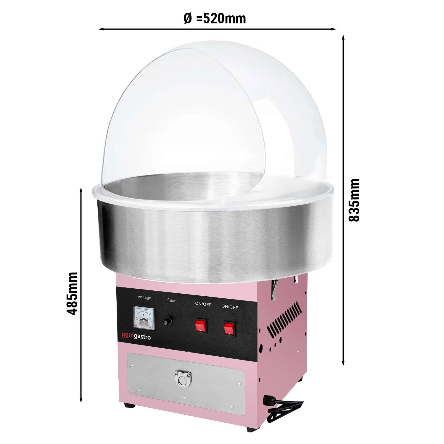 Sugar thread machine - Ø 520 mm, with spit guard