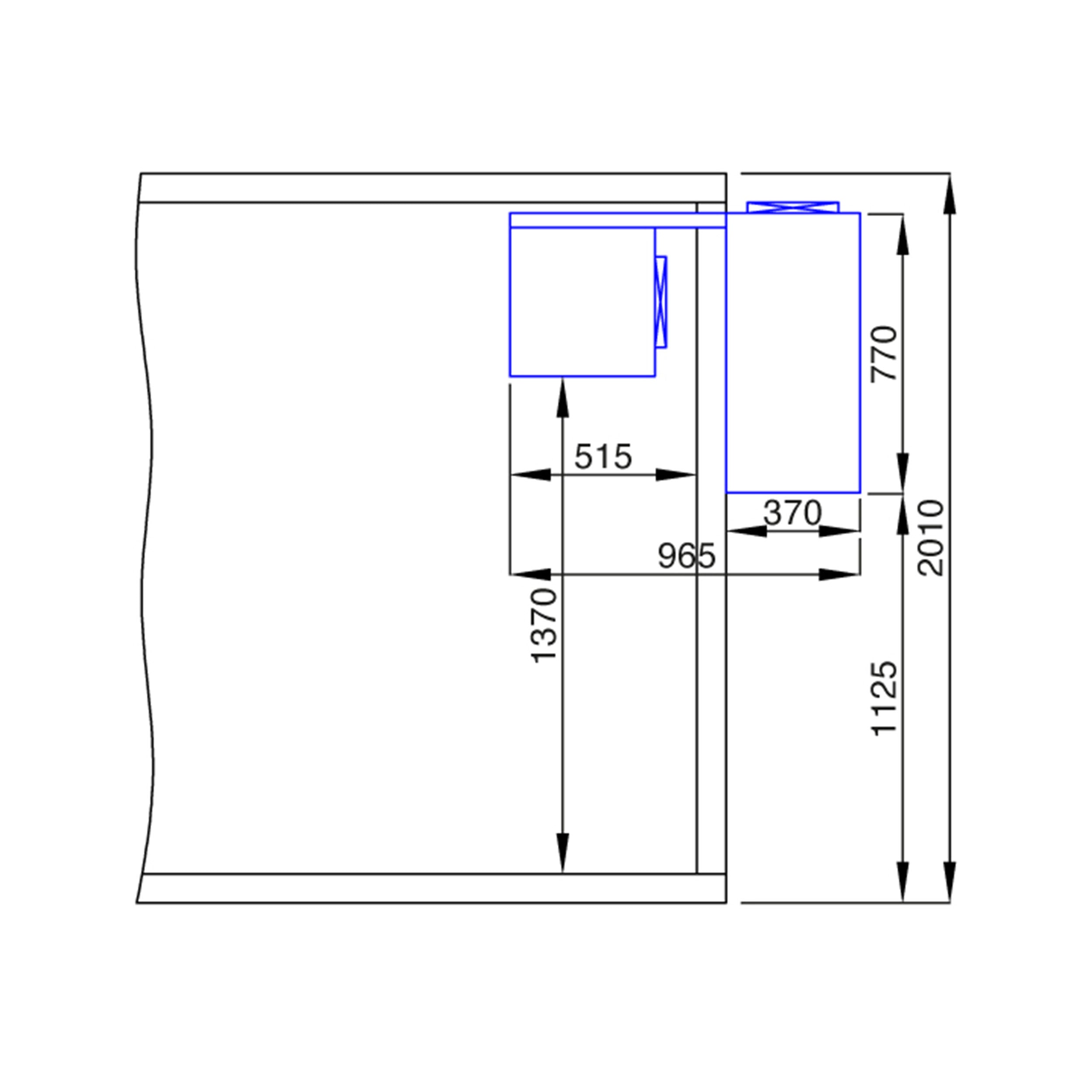 Freezer room - 1.8 x 1.2 x 2.01m - 2.65m³ with unit included