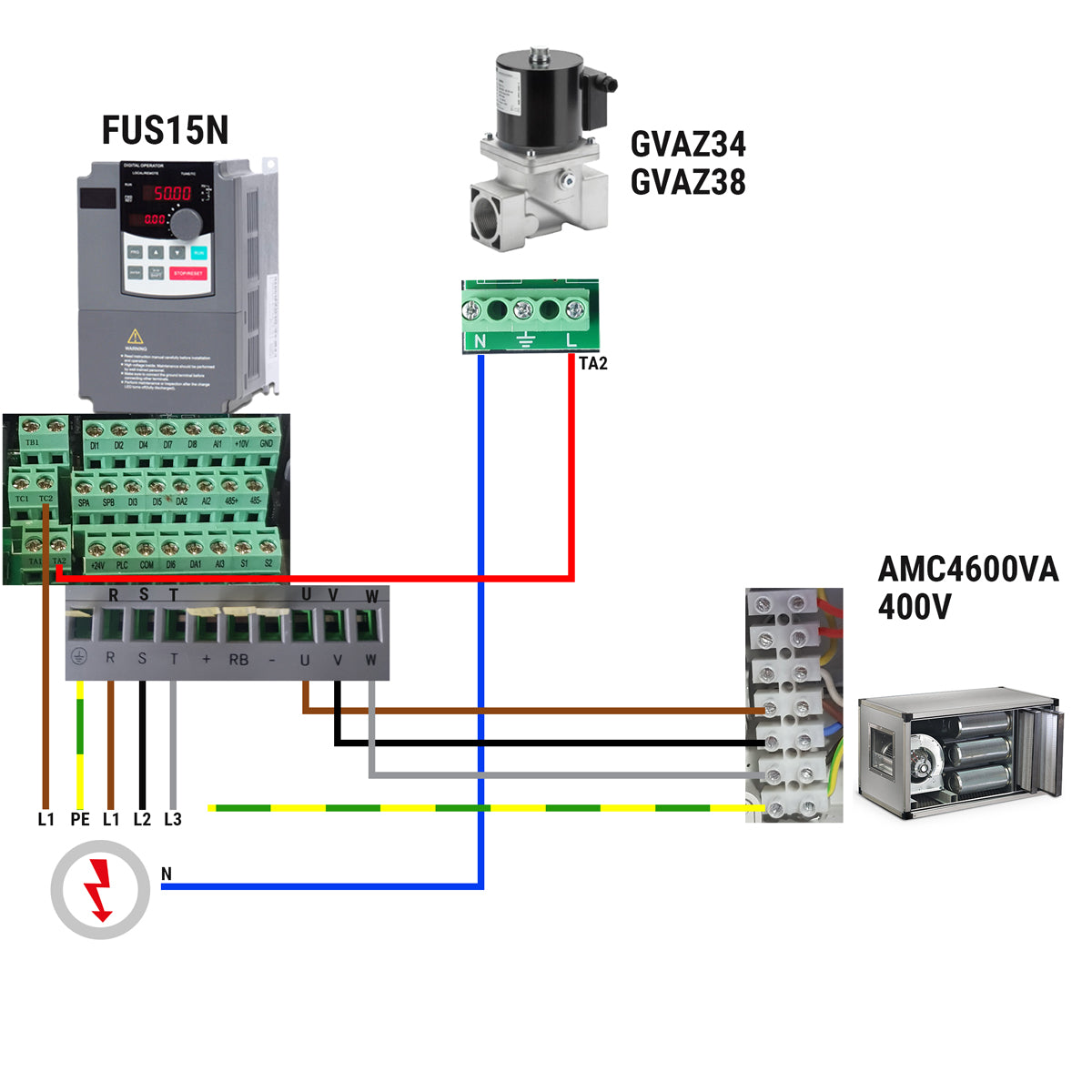 Contaminated air purification system 4600 m³ - with pre-filtration and activated carbon