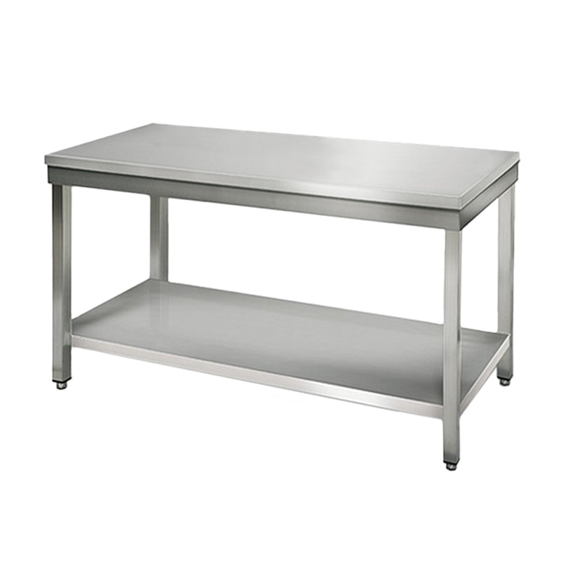 Stainless steel ECO work table - 1.2 m - with lower shelf