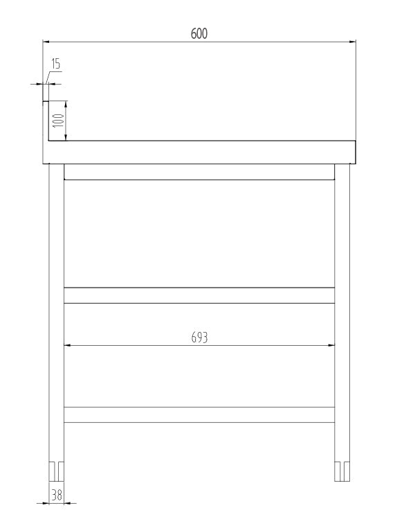 PREMIUM stainless steel work table - 1.2 m - with main shelf, intermediate shelf and stand