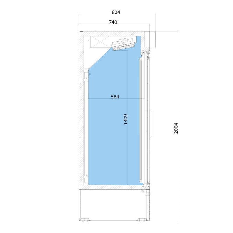 Beverage refrigerator 1300 liters - with 2 doors