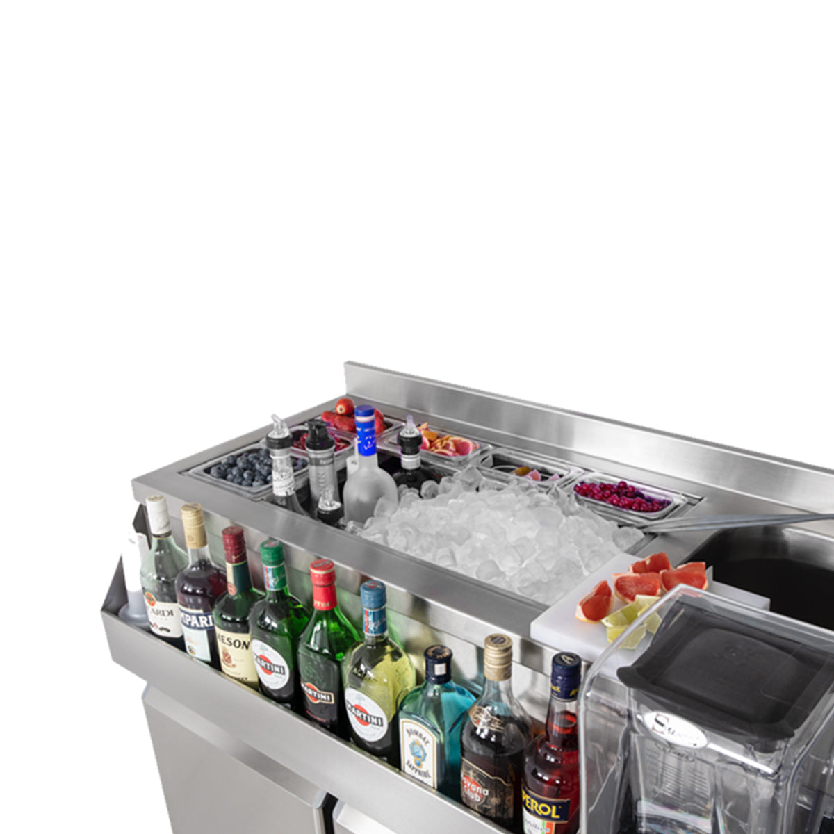 Refrigerator table for drinks - 1.2 x 0.6 m - 150 liters - with 2 drawers 1/1 and shelves