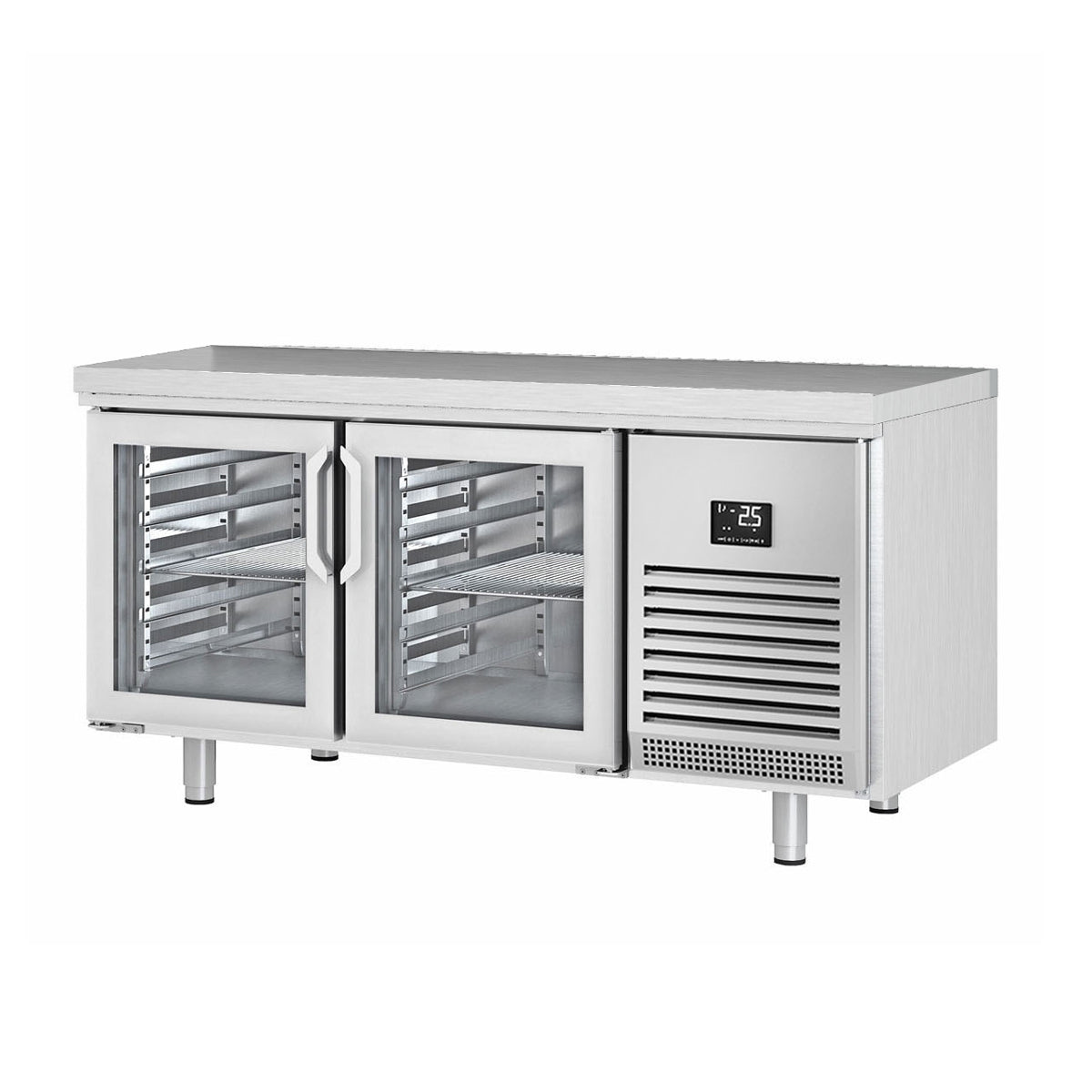 Bar refrigerator table (EN) - with 2 glass doors