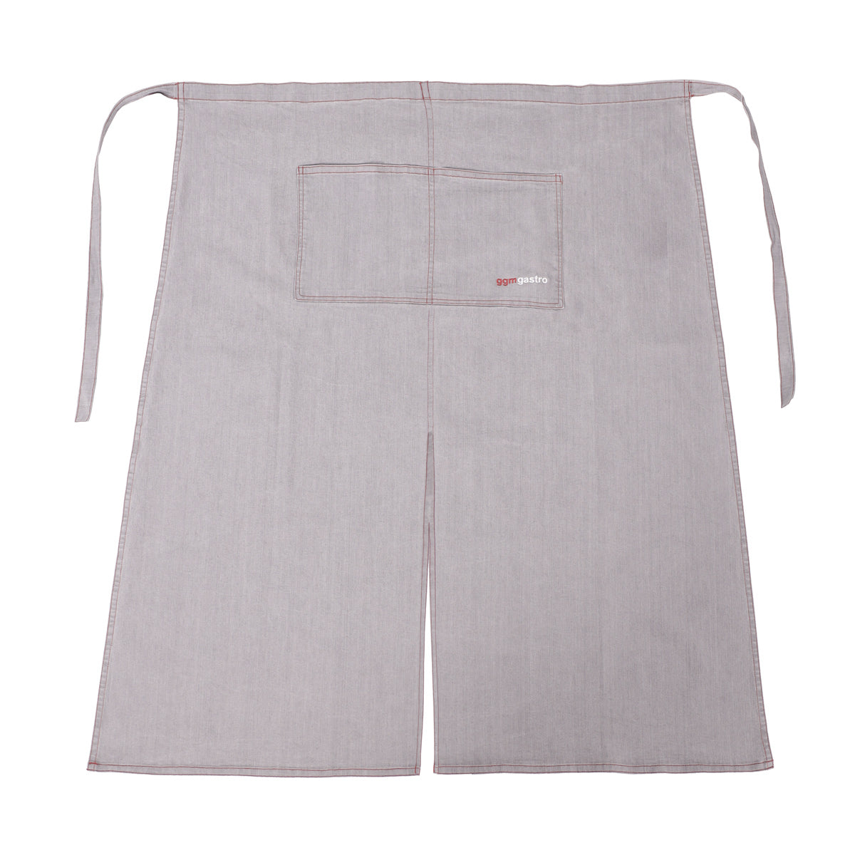 (2 pieces) Clear apron - long - jeans look light gray