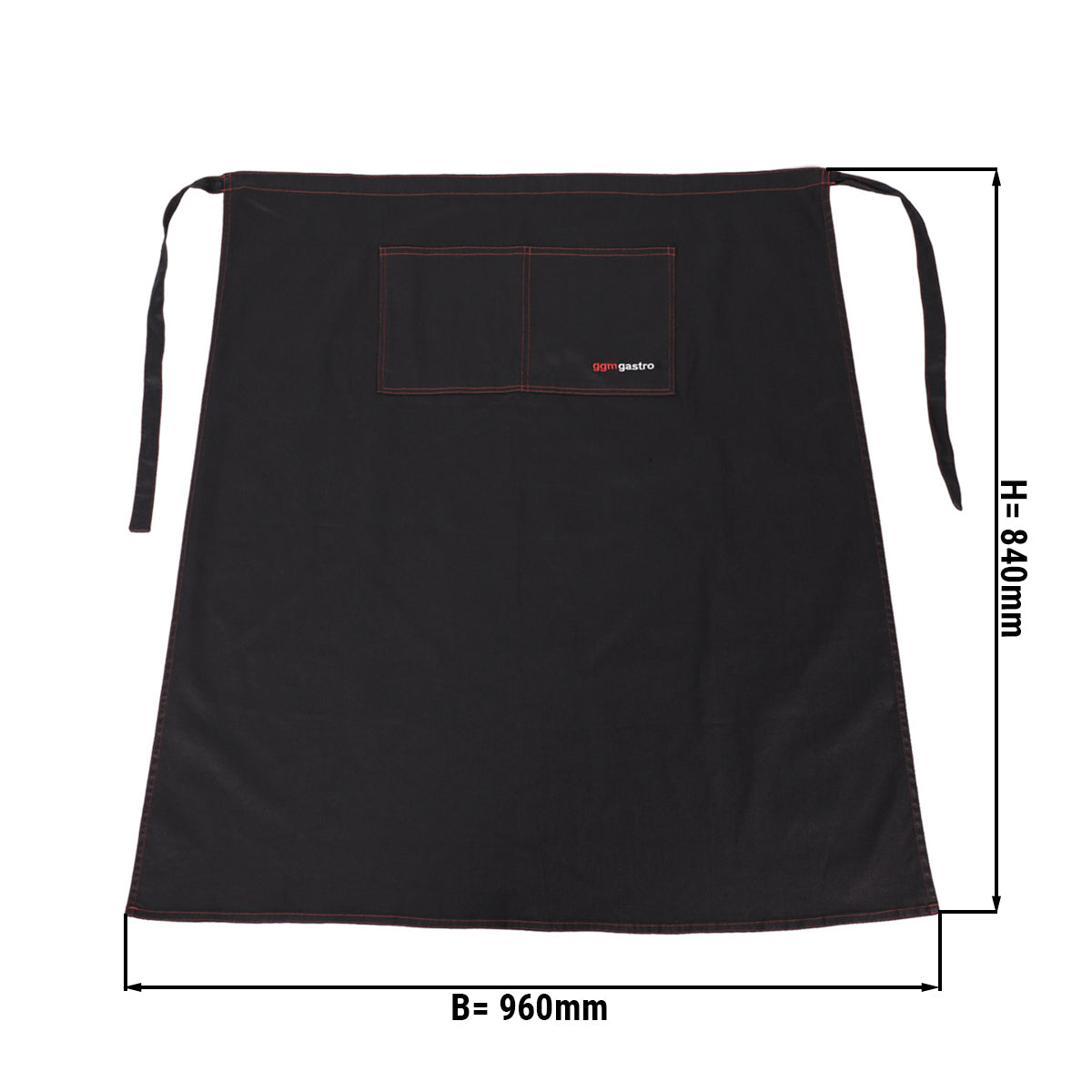 (2 pieces) Clear apron - long - jeans look black