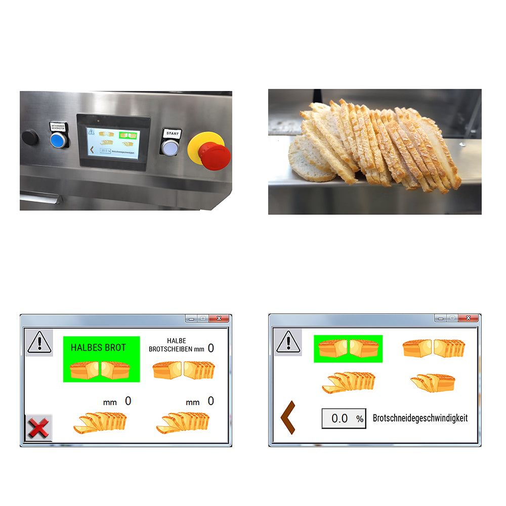 Bread cutting machine - with 4 different cutting modes