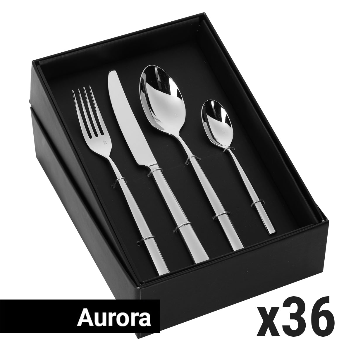 (144 броя) Комплект прибори за хранене Aurora - 144 броя - За 36 души