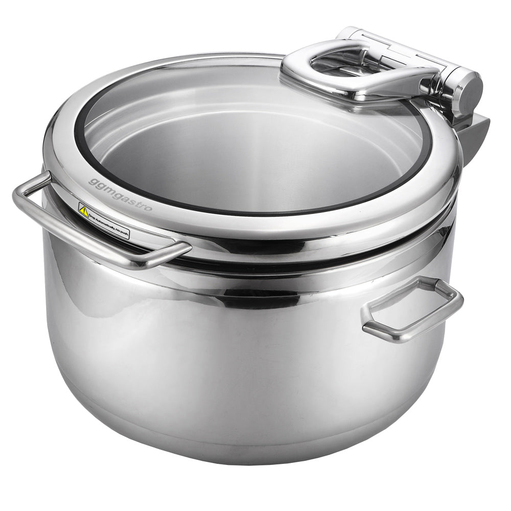 Stainless steel warming dish - 8.9 liters - round