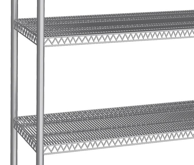 Stainless steel rack 1.1 x 0.5m with 4 perforated shelves