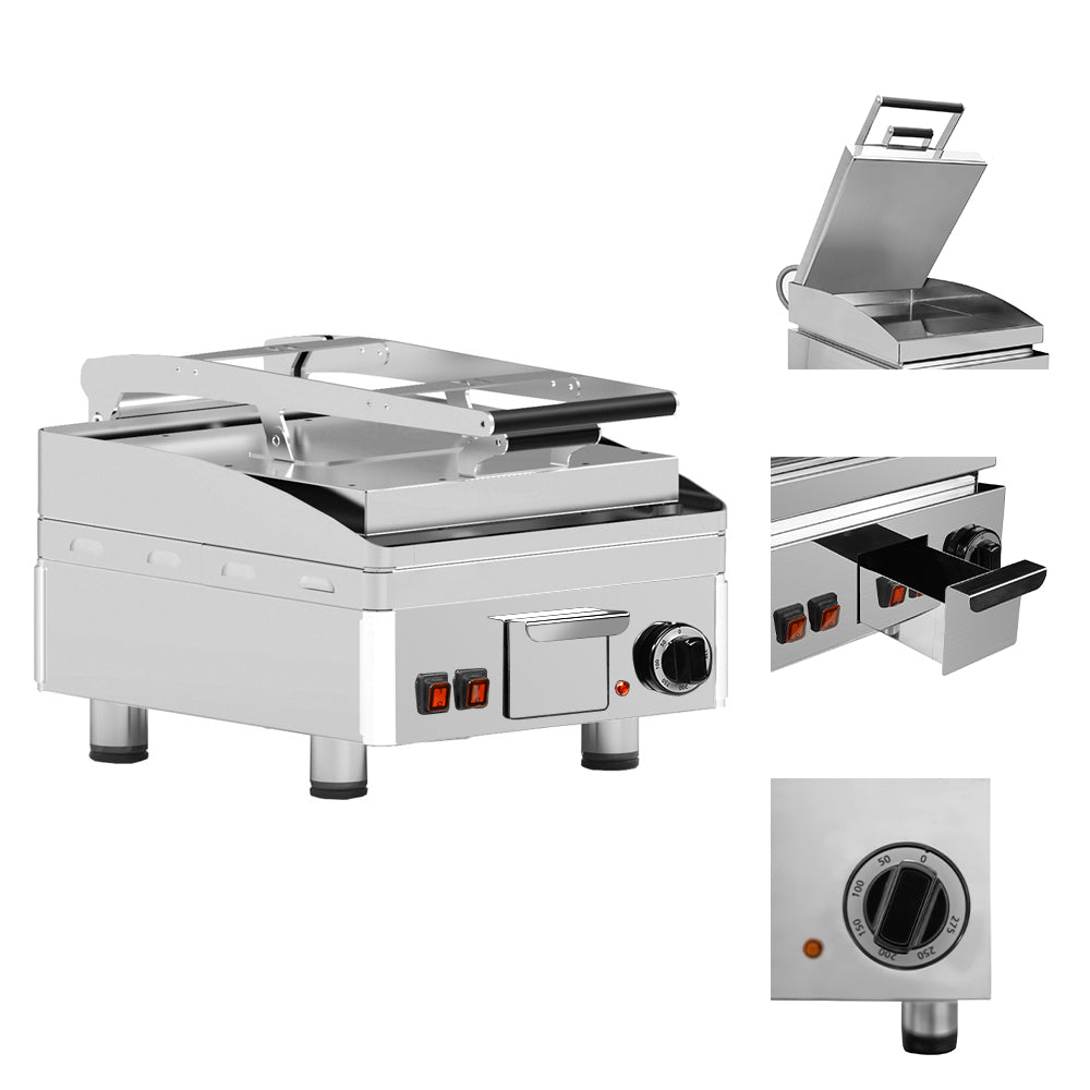 Electric duplex grill - 0.43 m - smooth