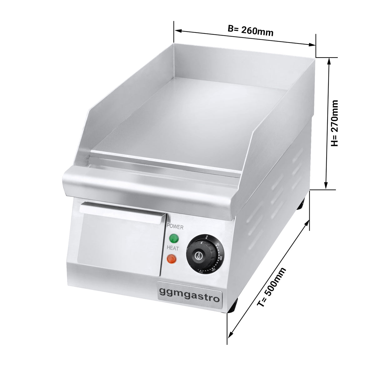 Electric plate - smooth (1.5 kW)