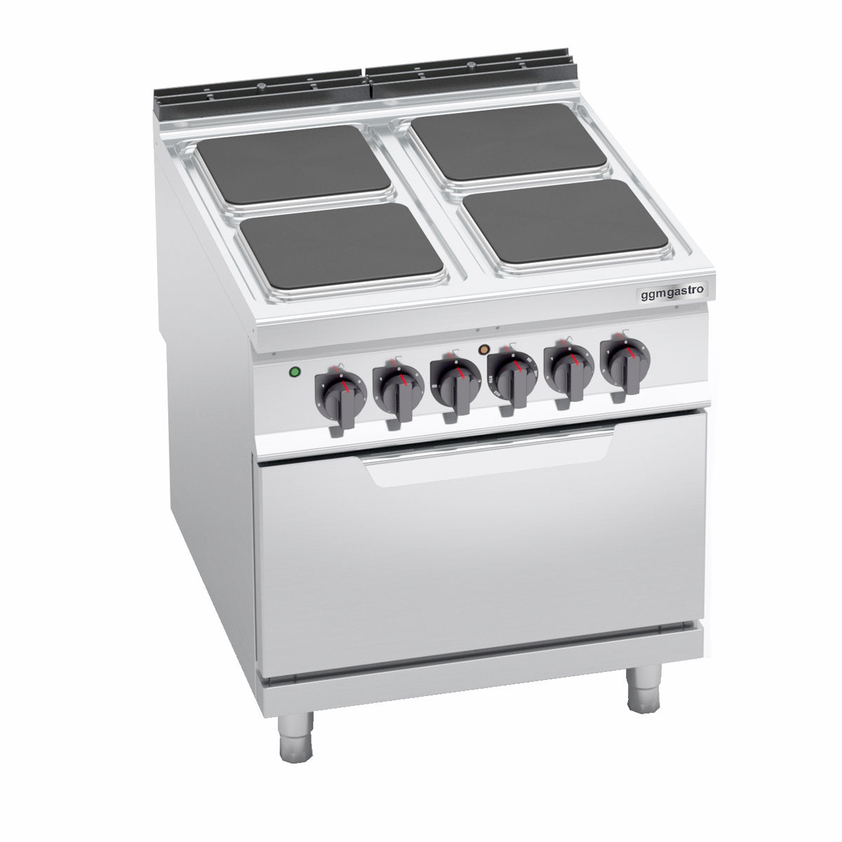 Electric stove 4x corner hotplates (14 kW) + electric static oven (7.5 kW)