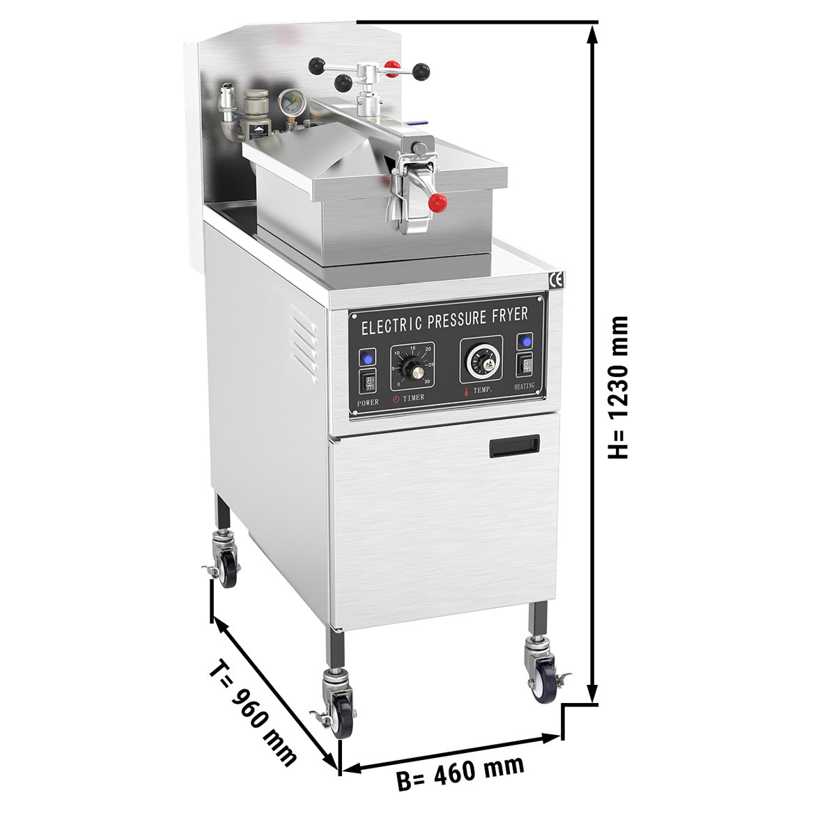 High pressure electric fryer - 24 liters (13.5 kW)