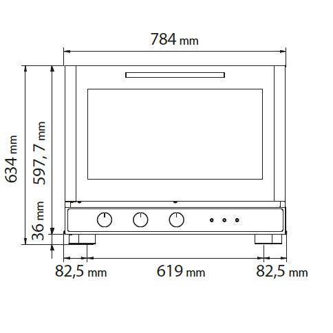 Конвектомат (ръчен) с парна фунцкия 4 x EN 400x600