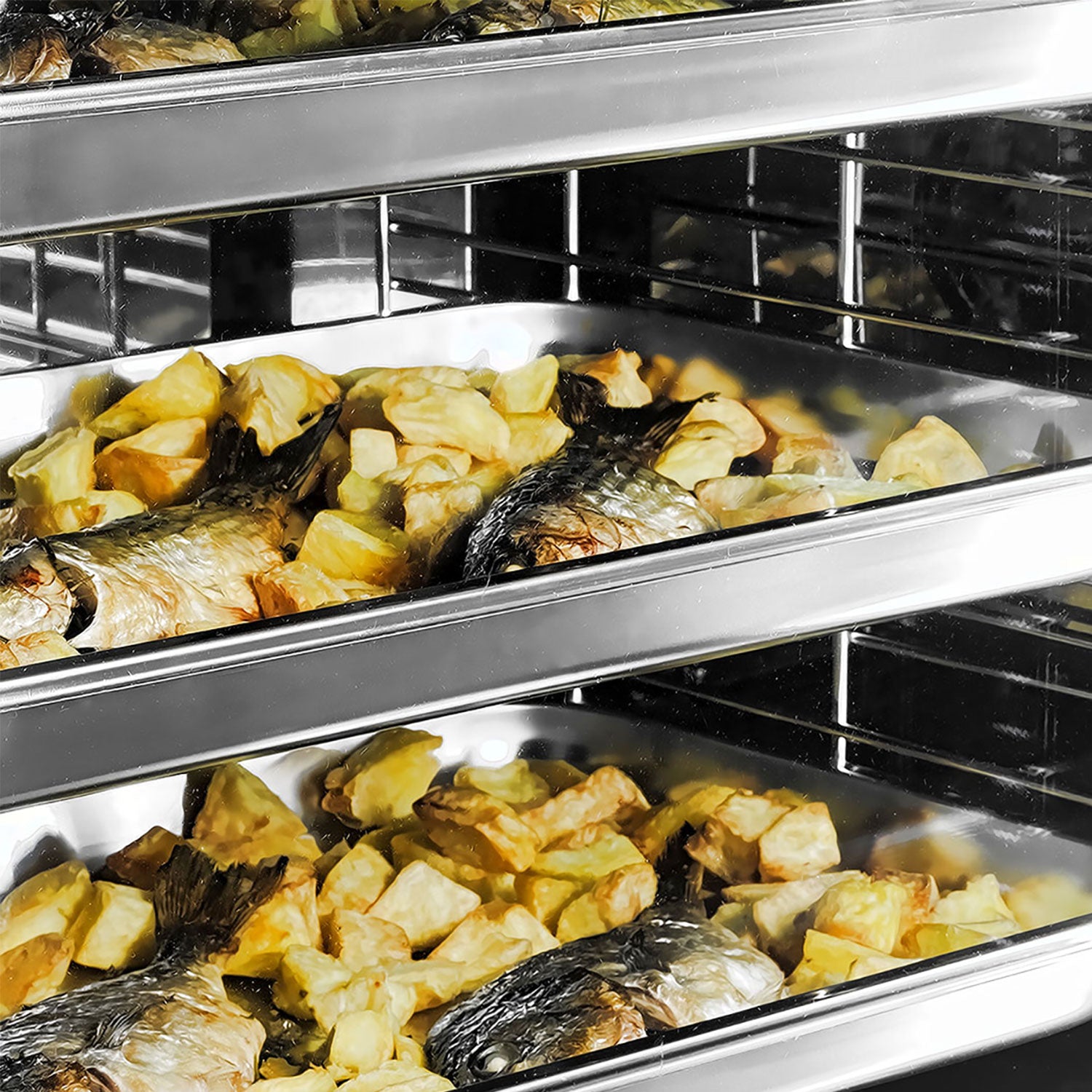 Electric convection oven with steam function - 4 trays