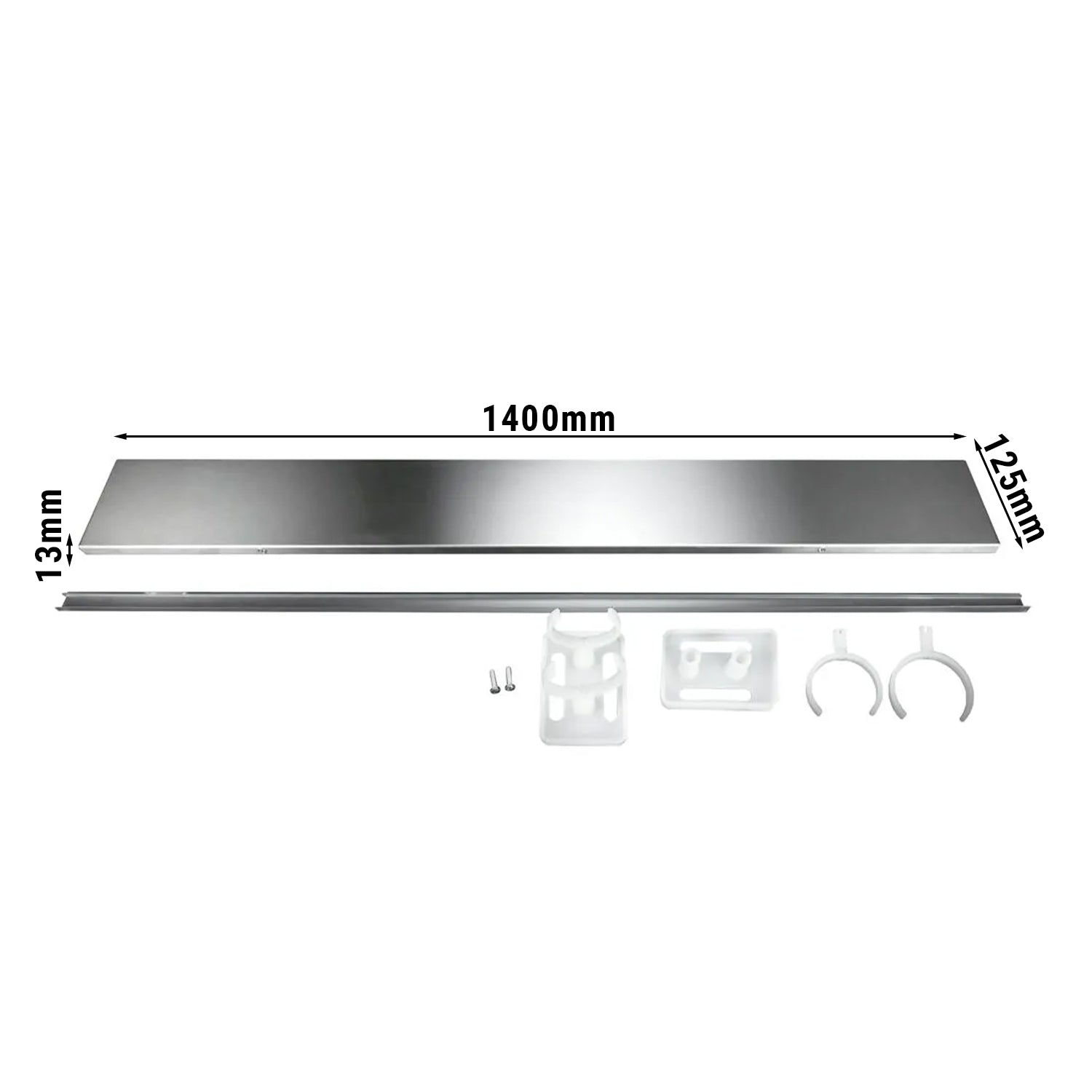 Stainless steel base, length: 140 cm