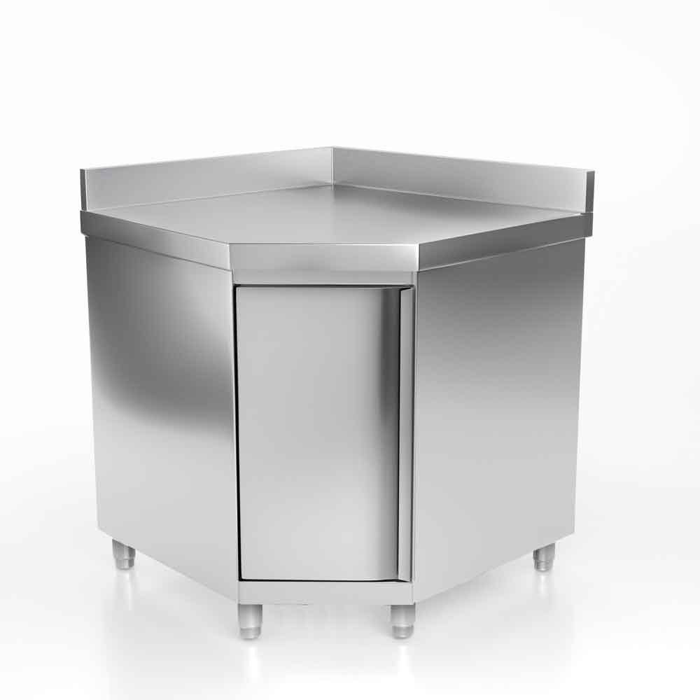 Stainless steel work cabinet - with hinged door and stand