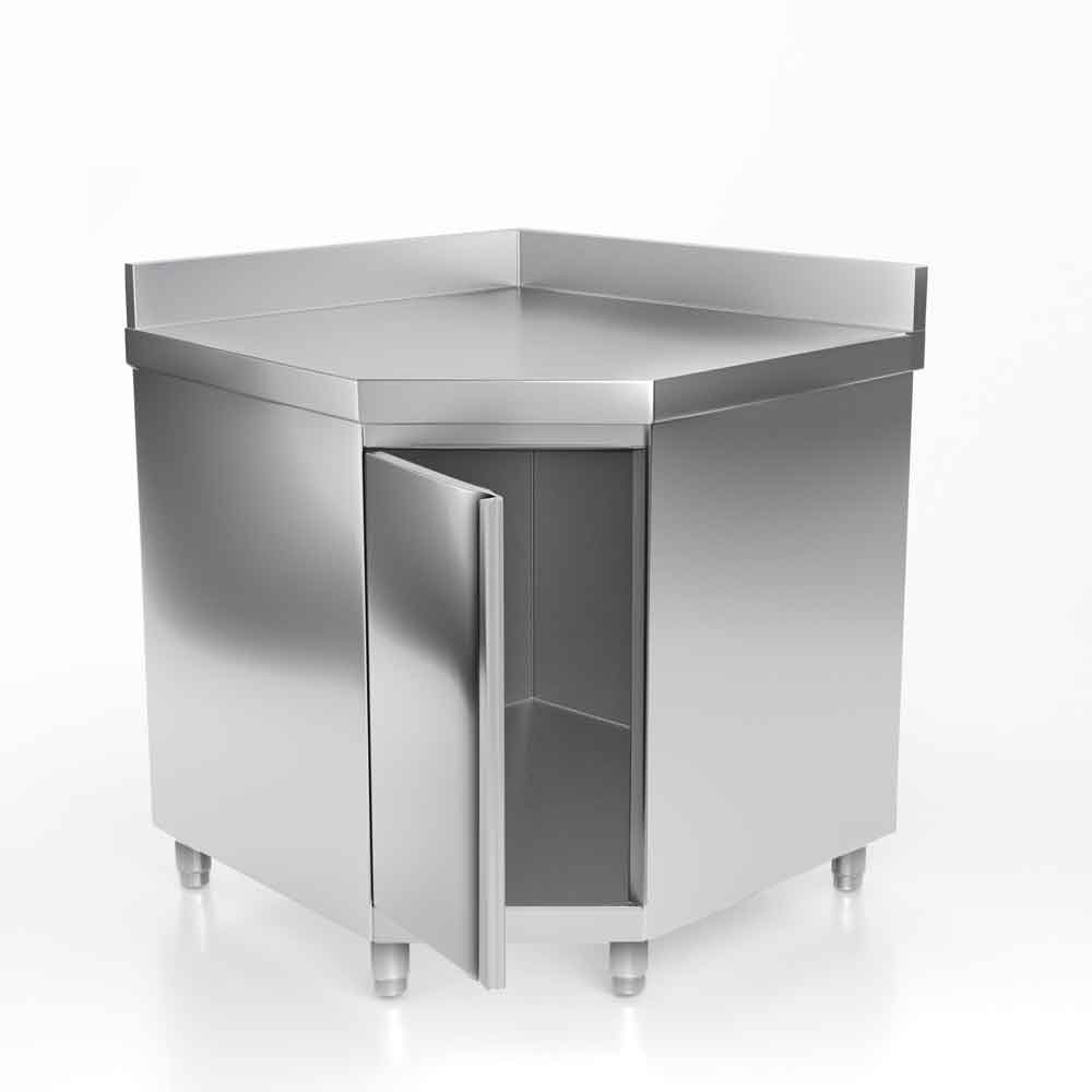 Stainless steel work cabinet - with hinged door and stand