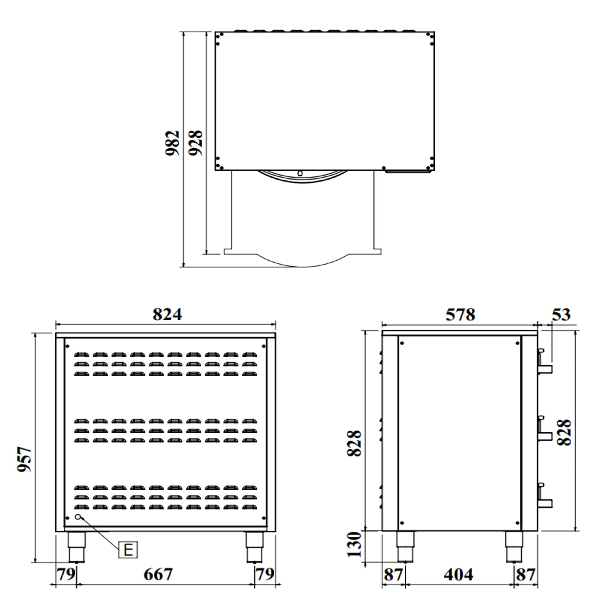 Warming cabinet with 3 drawers - 0.82 m - GN 1/1