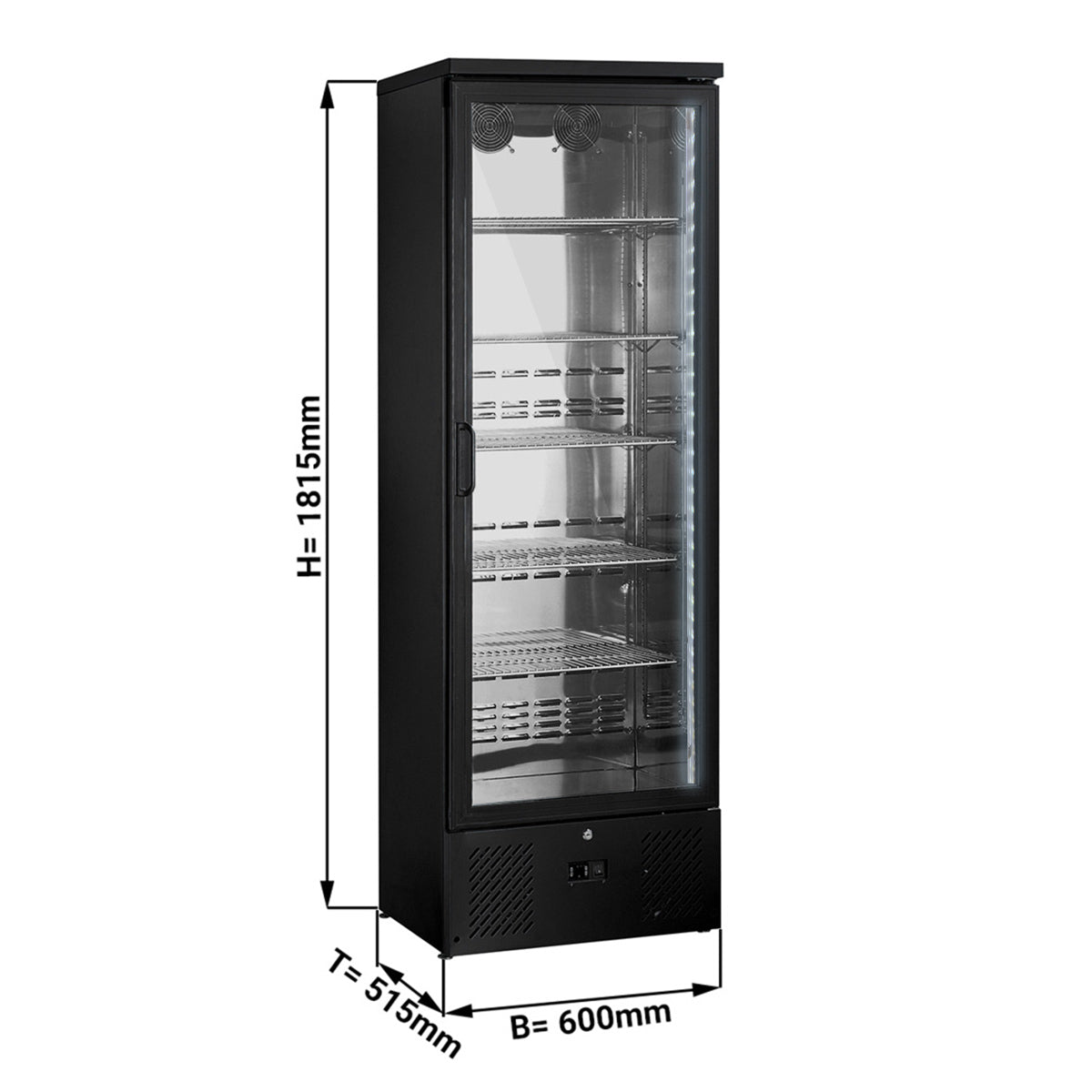 Хладилник за бутилки - 300 литра- с 1 стъклена врата