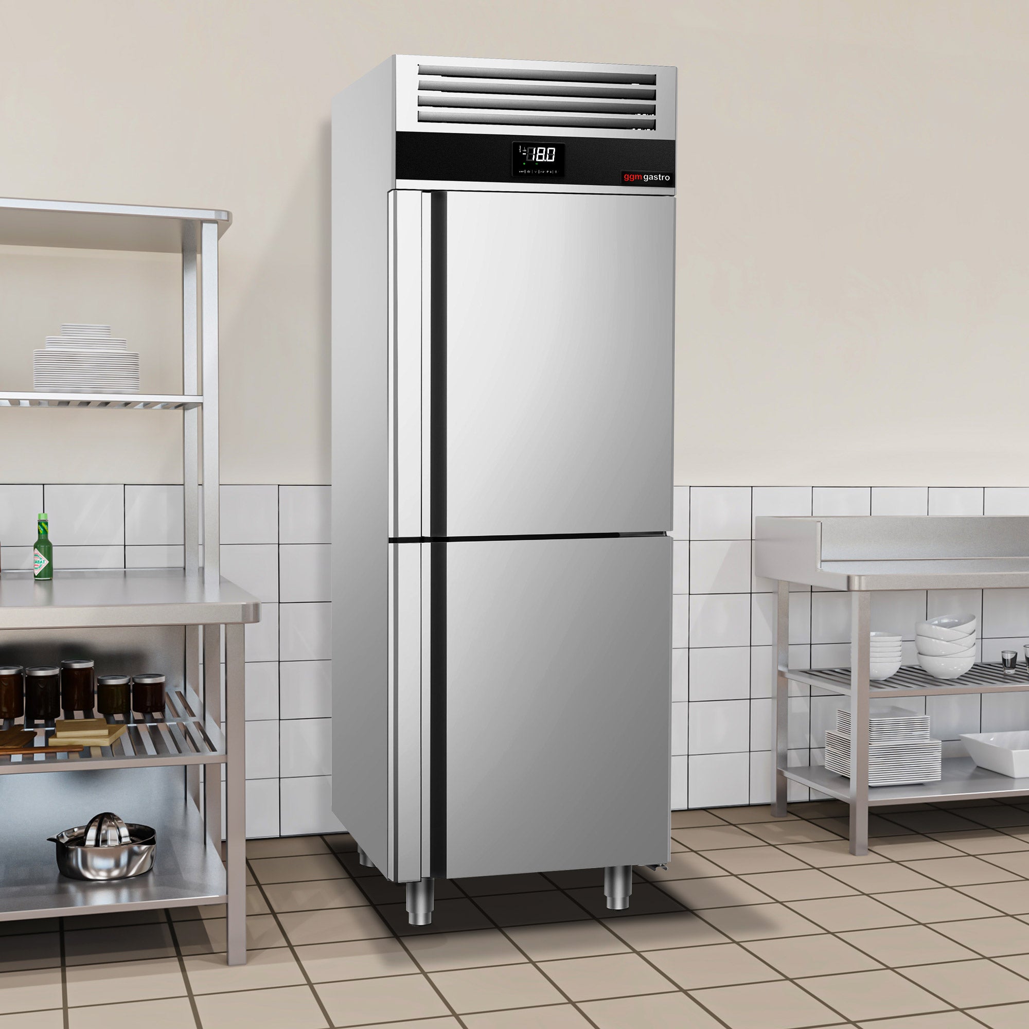 Freezer 0.7 x 0.81m with 2 stainless steel doors