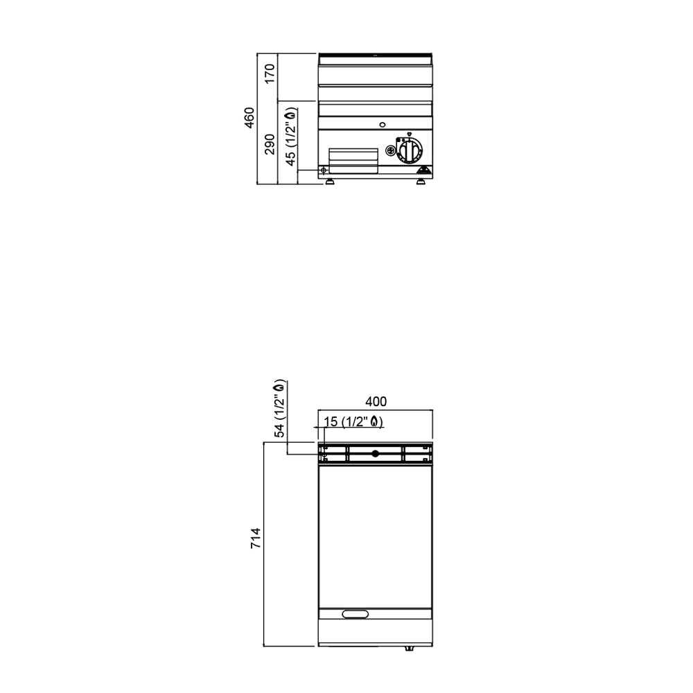 Газов котлон - гладък - гланцово покритие (6.9 kW)