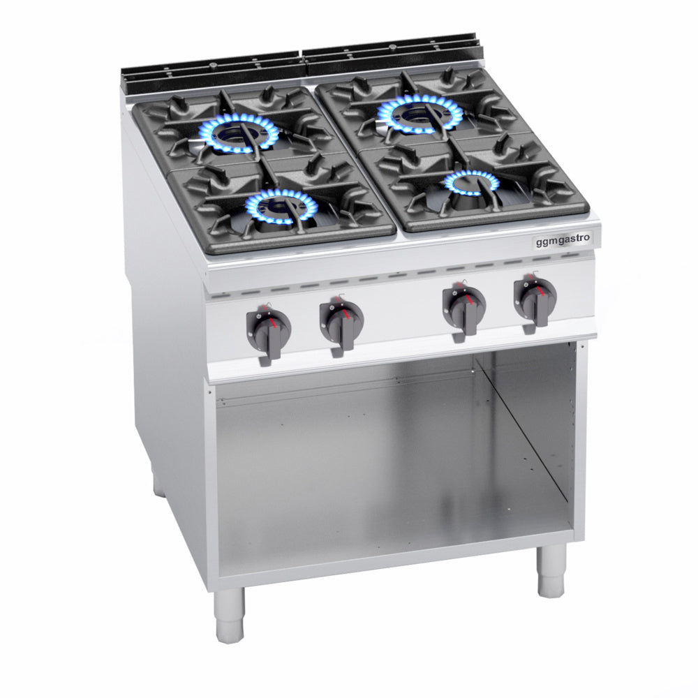 Gas stove 4x hotplate (34.5 kW) with pilot ignition