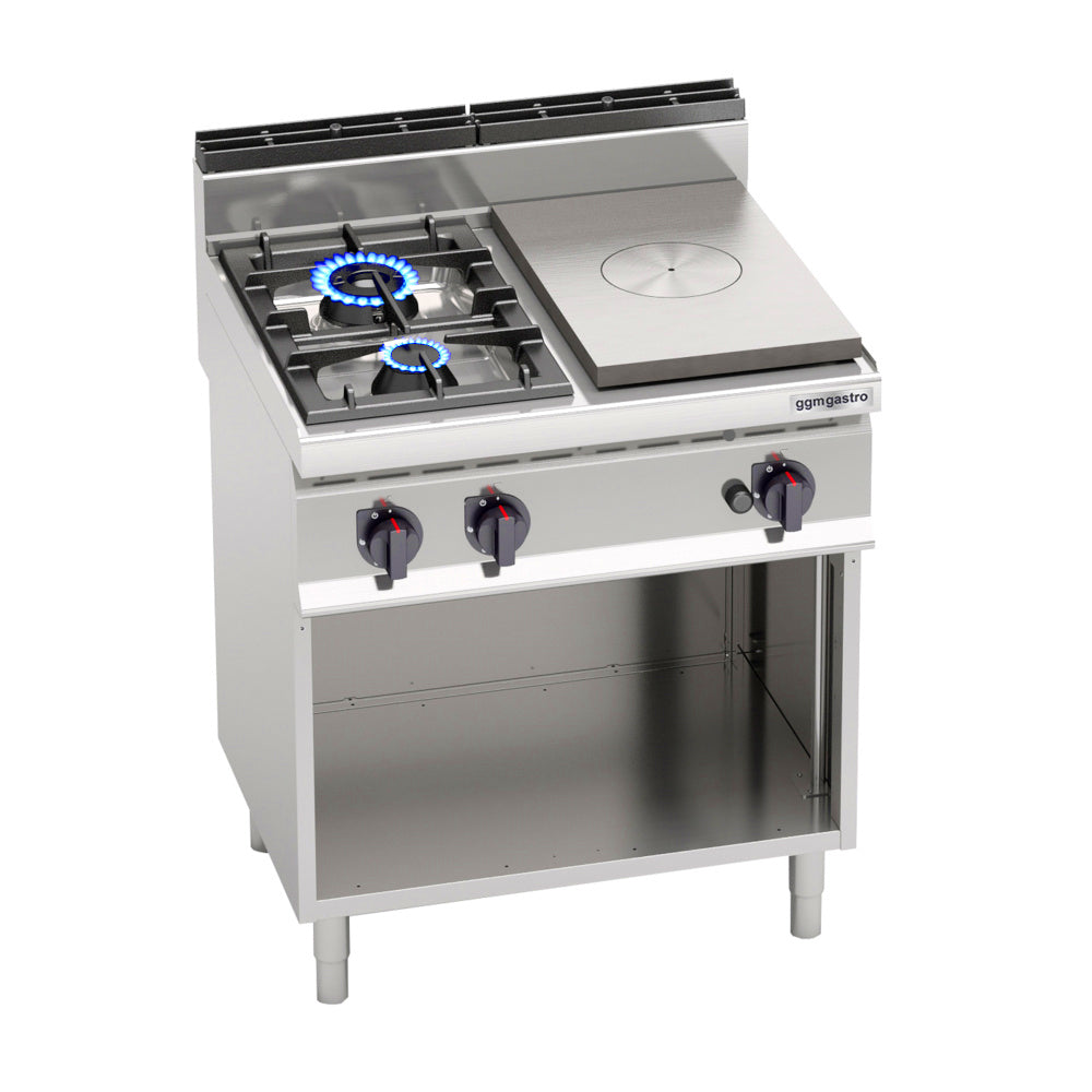 Stove with heating plates + Gas stove 2x hotplates (17.5 kW)