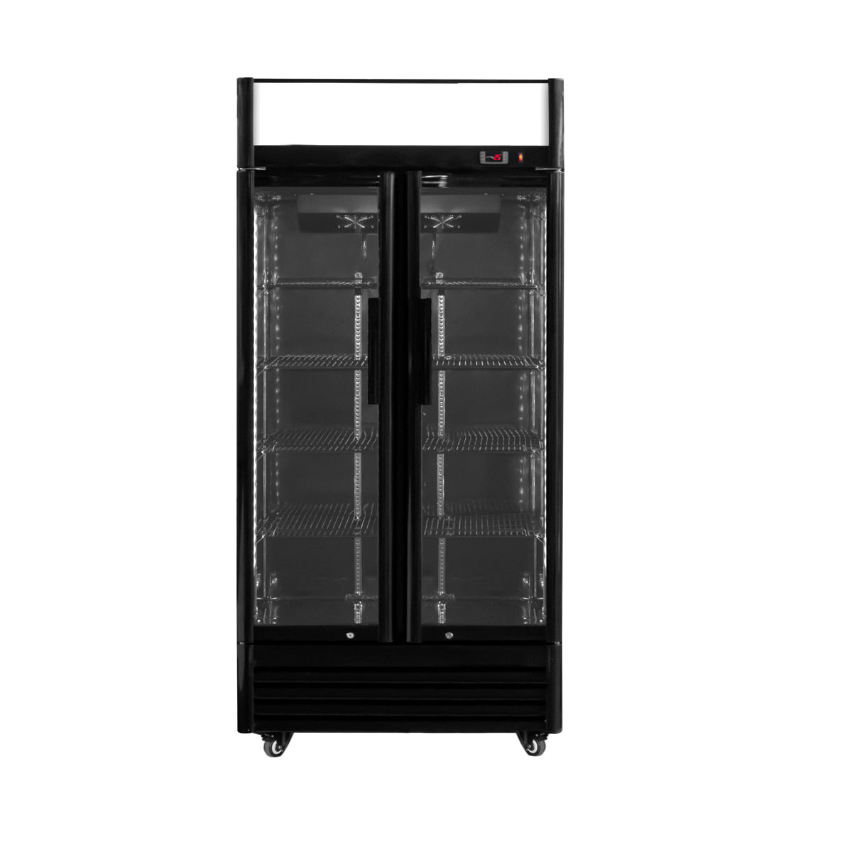 Beverage refrigerator Black - 630 liters - 2 glass doors