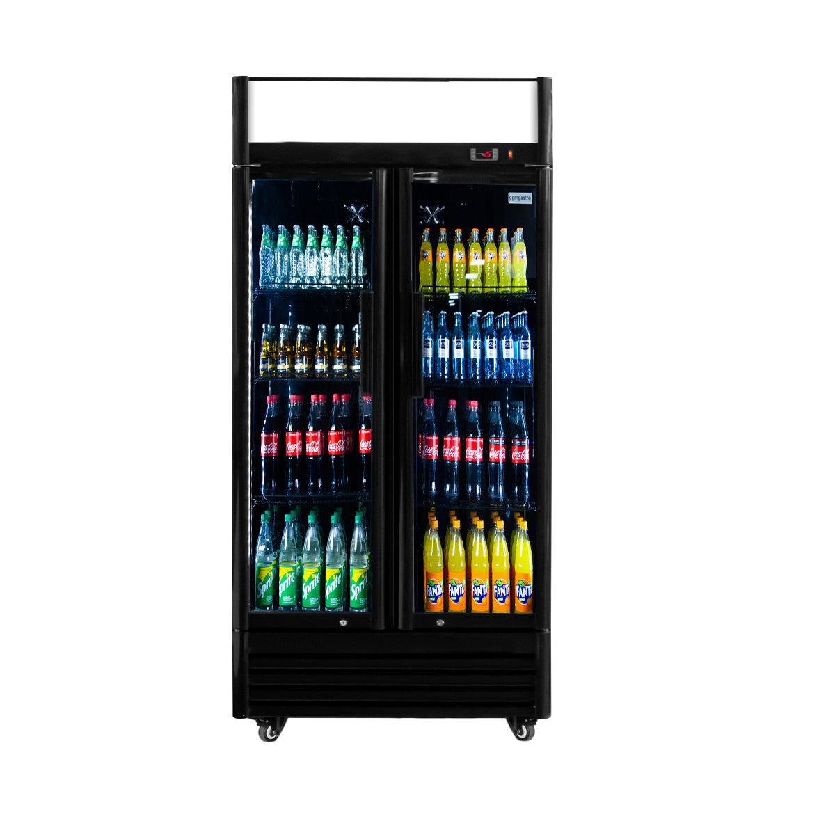 Beverage refrigerator Black - 630 liters - 2 glass doors