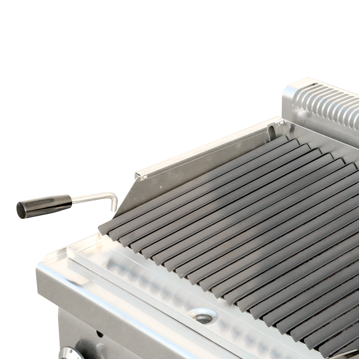 Gas grill with volcanic stones (10.6 kW) - with tilting grate