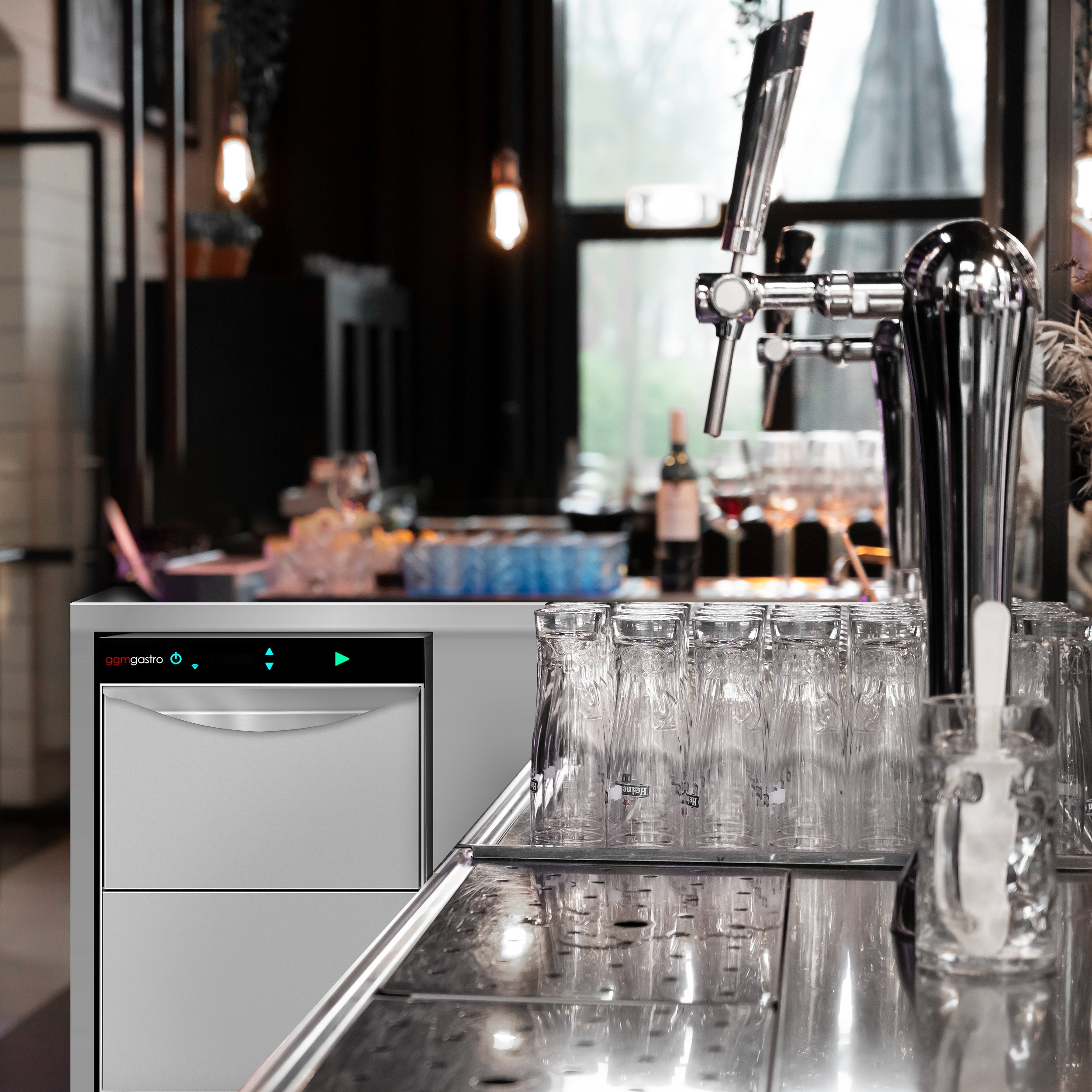 Dishwasher, 2.9 kW, with drain pump, with automatic detergent dispenser, double wall, with built-in water softening system