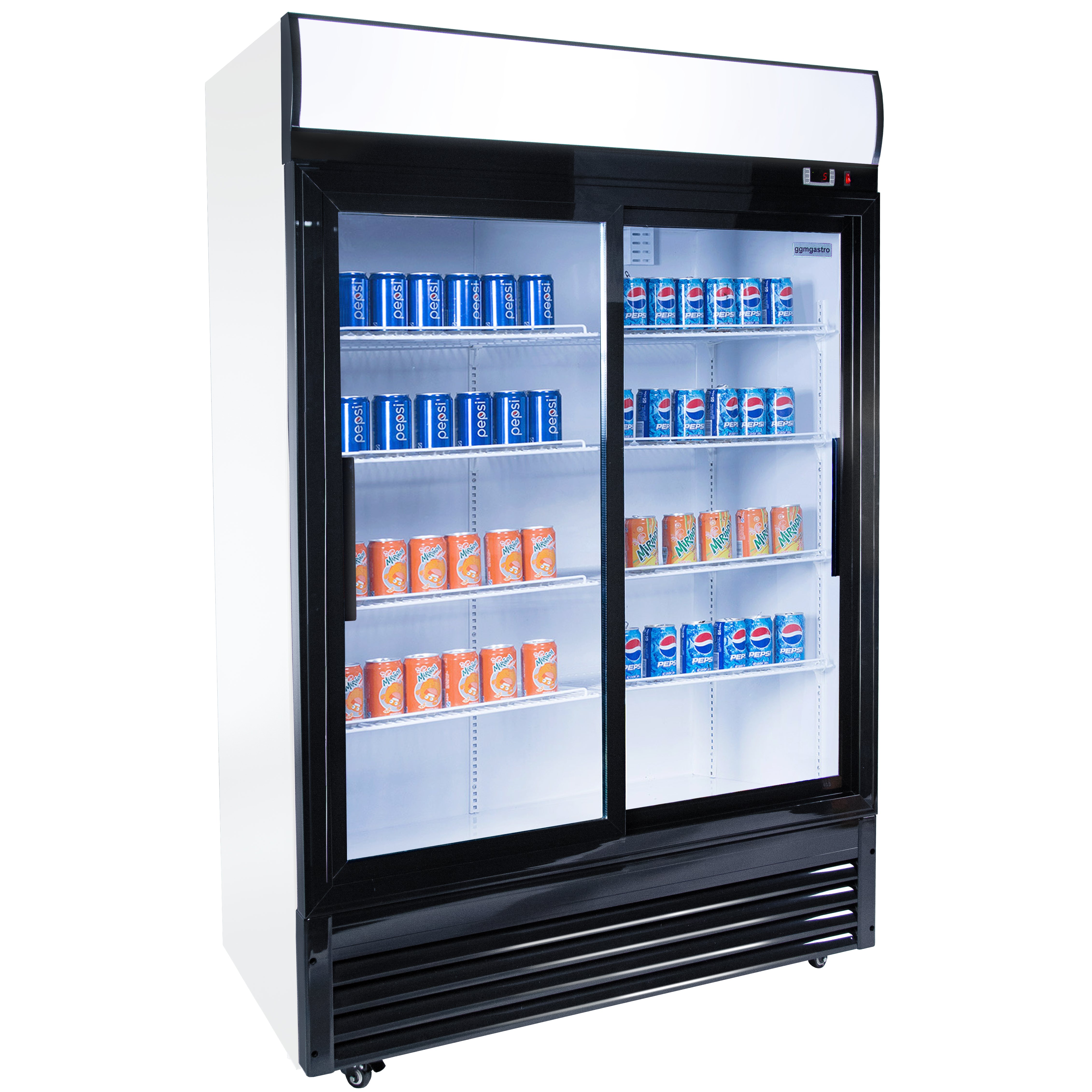 Хладилник за напитки 1,29 x 0,76 m - с 2 стъклена врата