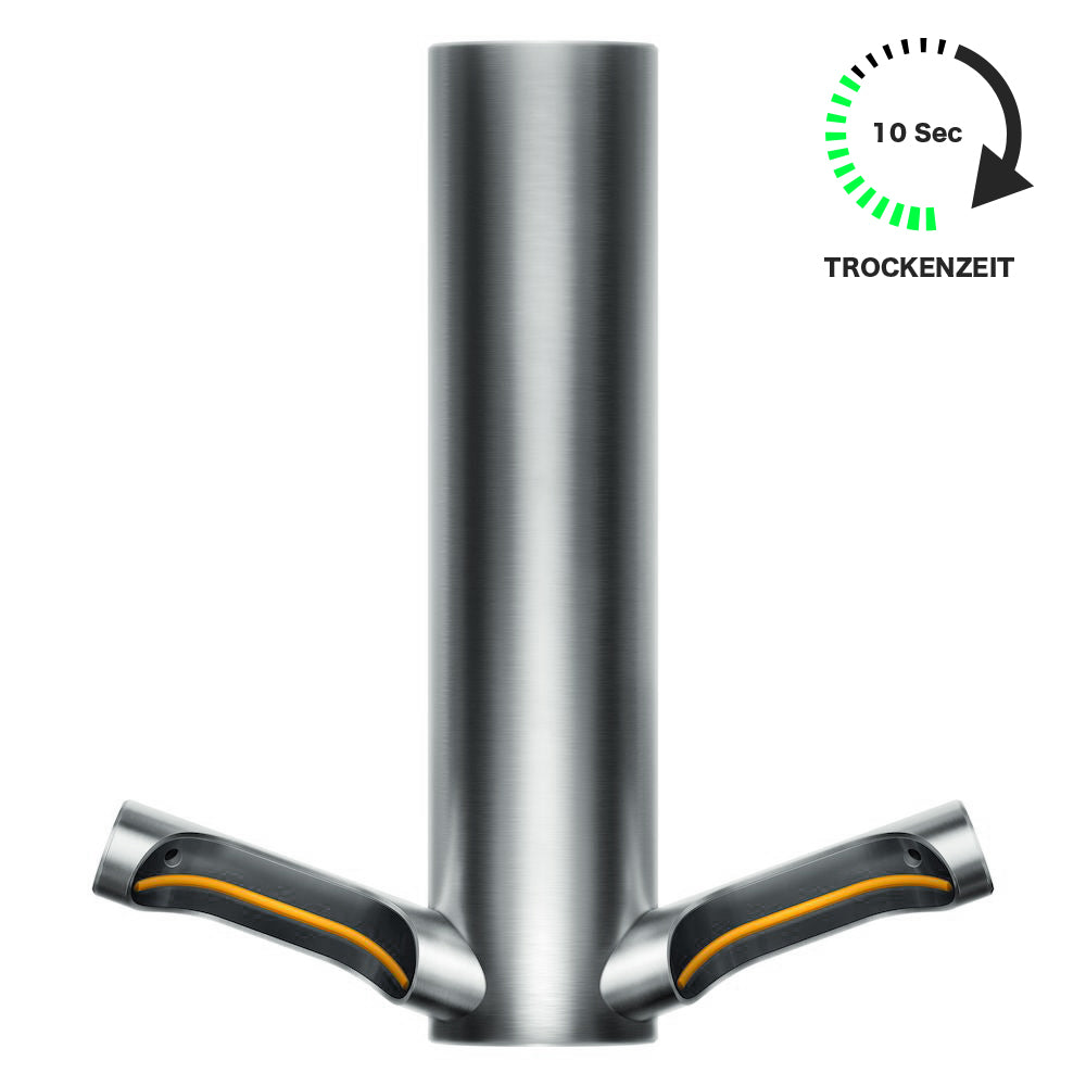 Dyson hand dryer with HEPA filter - polished stainless steel