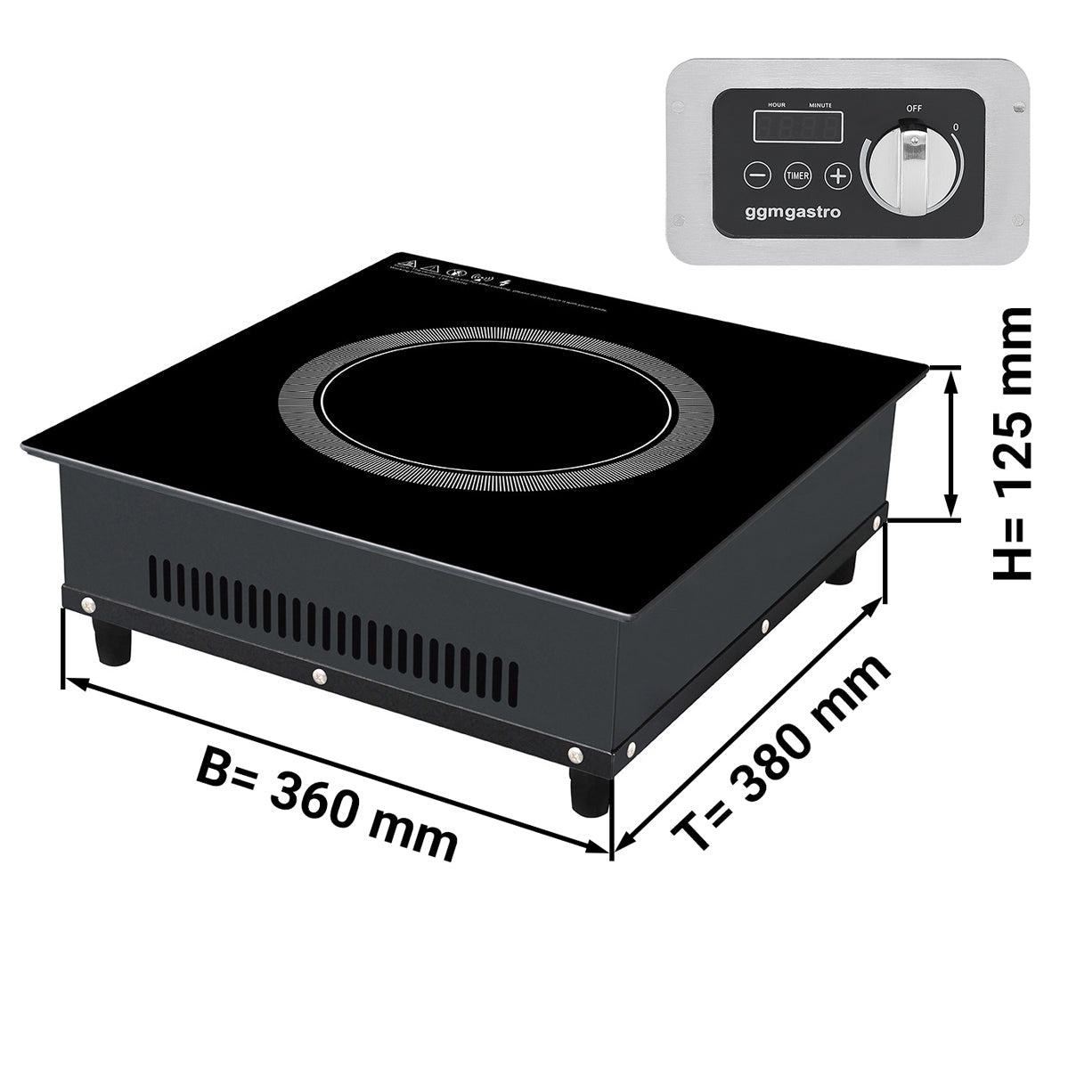 (4 pieces) Induction hob - 3.5 kW