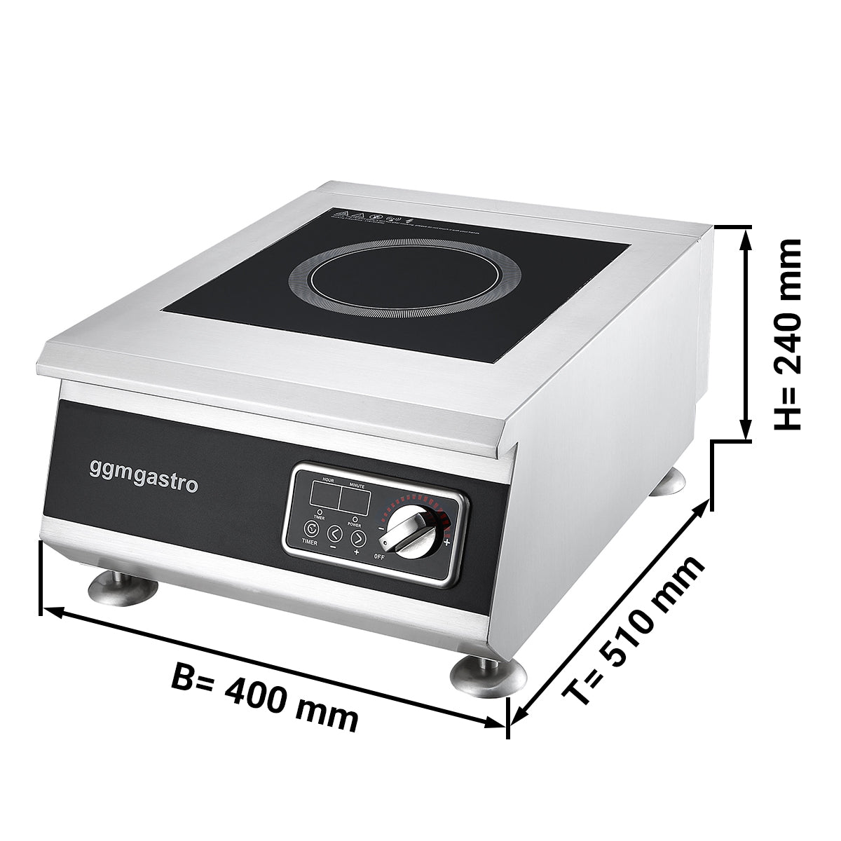 (2 pieces) Induction hob - 5 kW