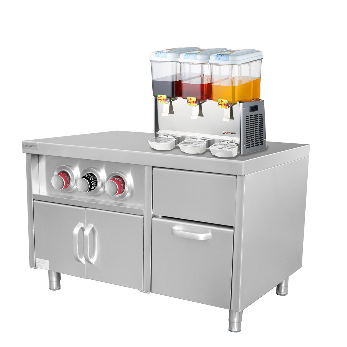 Coffee bar work cabinet with cup holder and compartment for ice cubes - 1.2 m